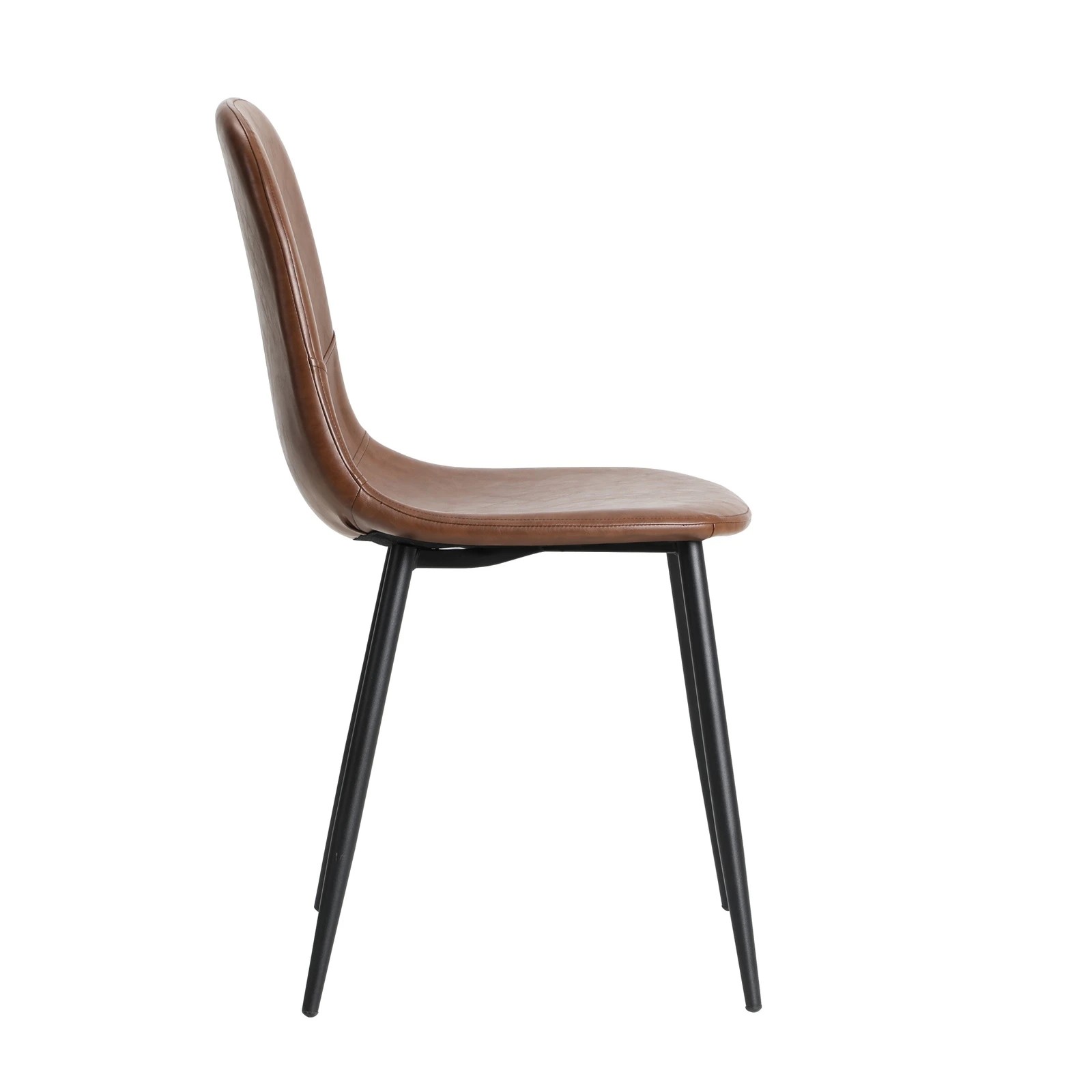 8 Oikiture 4x Dining Chairs Kitchen Accent Chair Lounge Room PU Leather - Brown, 8 of 9