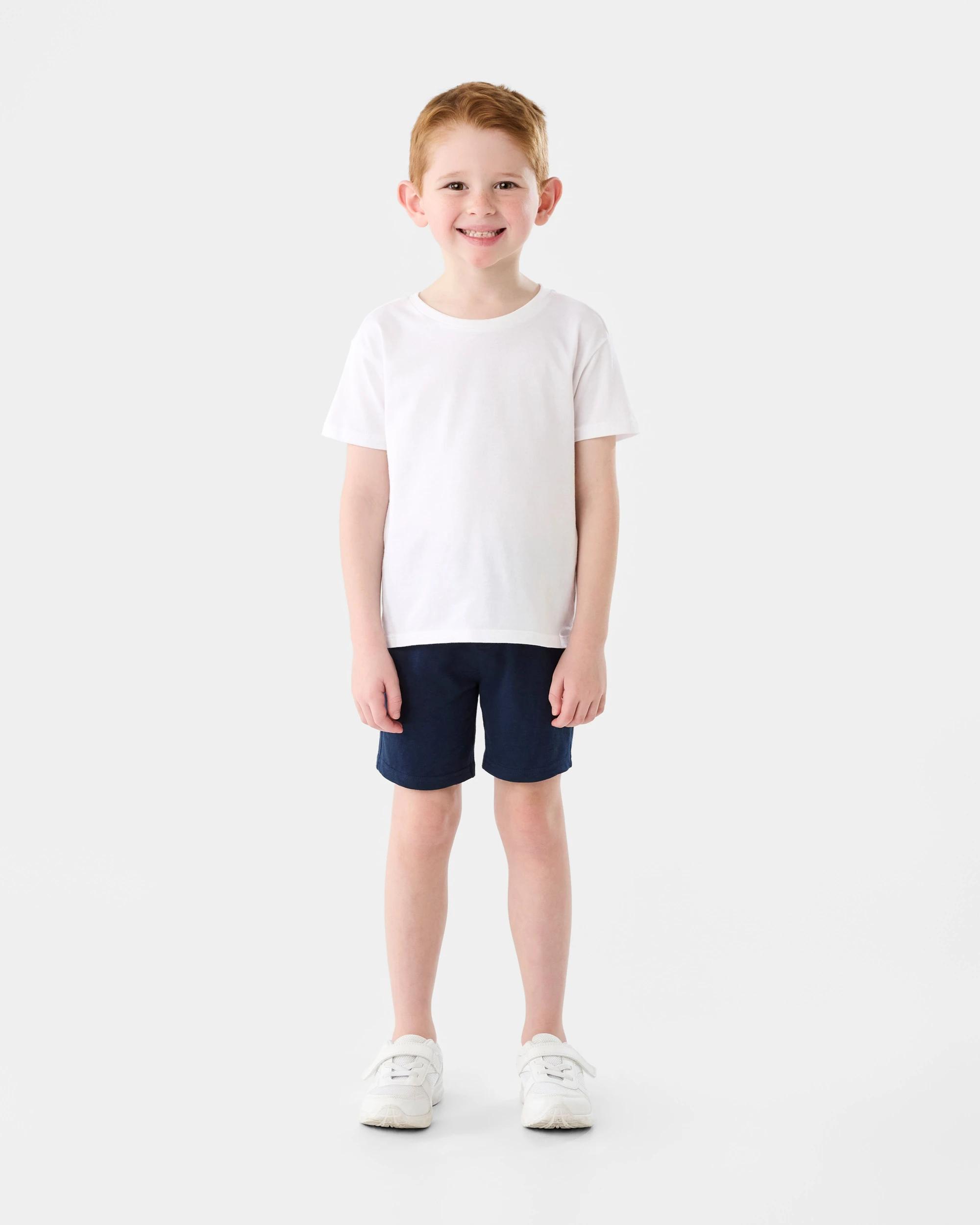 4 Cotton Knit Shorts Dress Navy, 4 of 6