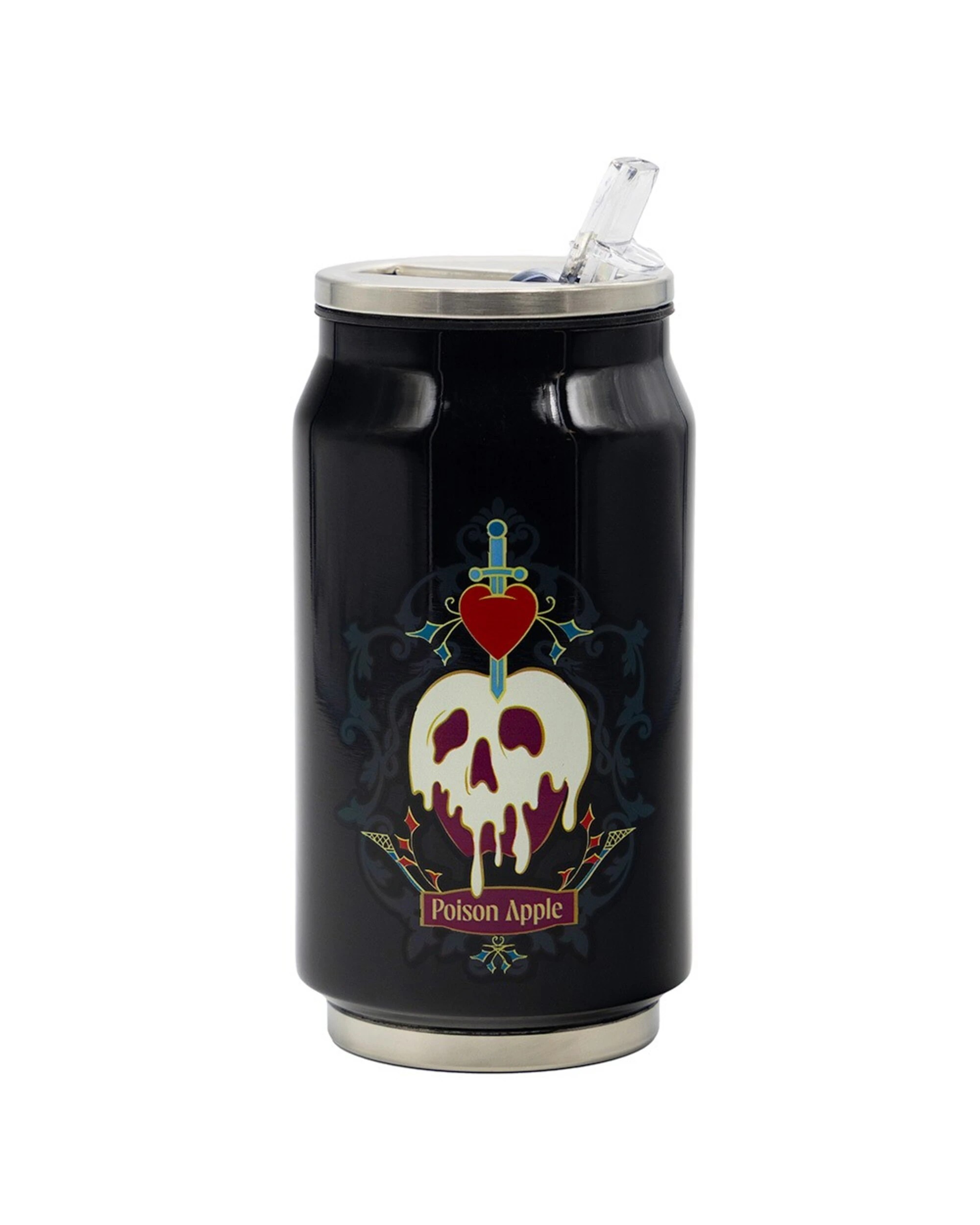 1 Disney - Snow White (2025) - Poison Apple Can-Shaped Drink Bottle - Black, 1 of 1