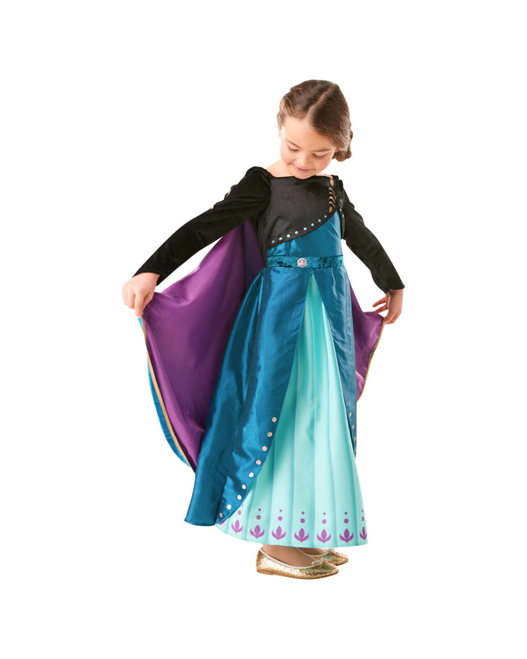 2 Disney Anna Queen Frozen 2 Dress Up Costume Kids - Multi, 2 of 4