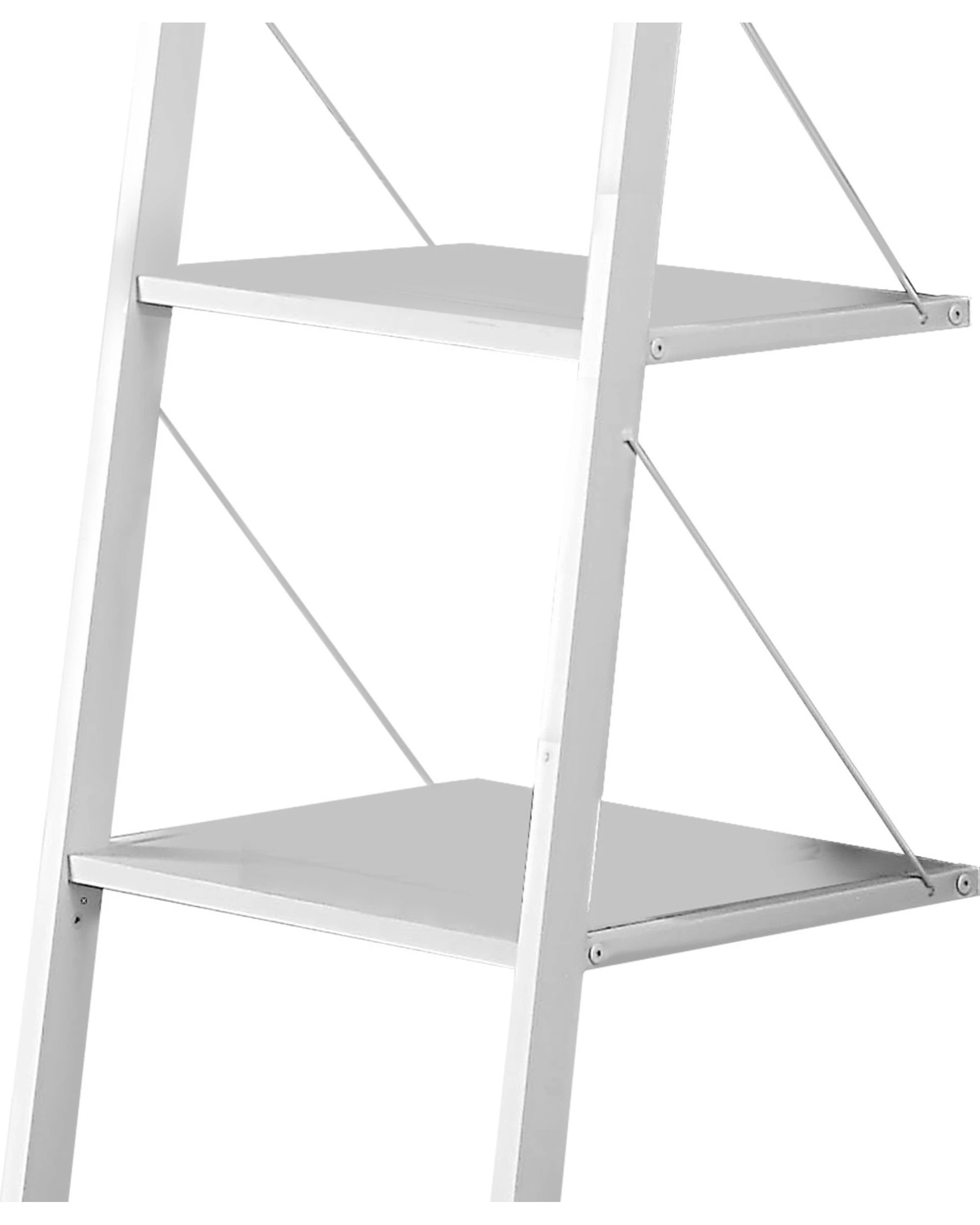 6 Sarantino Amelia 5-tier Ladder Shelf In White, 6 of 10