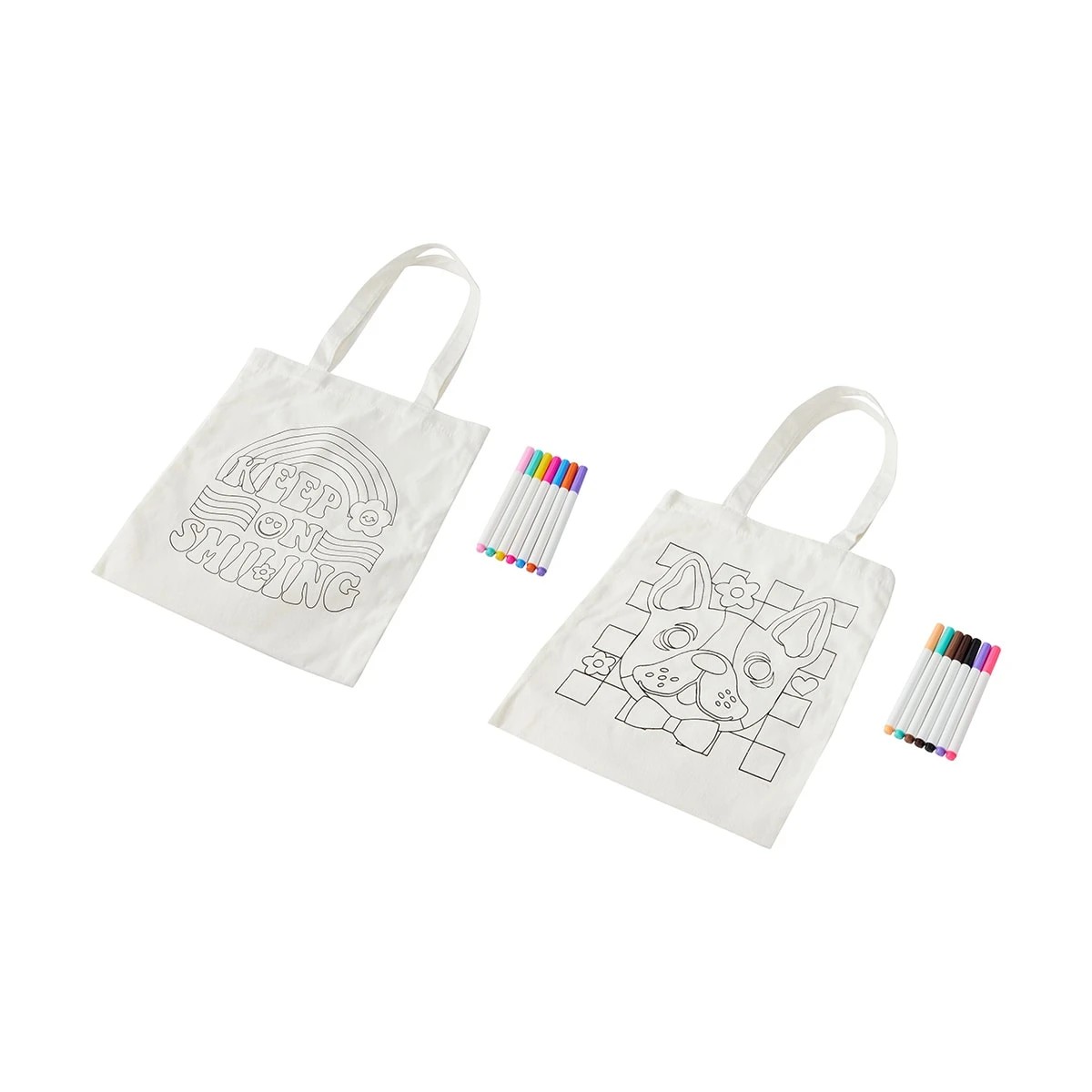 3 8 Piece Colour Your Own Tote Bag Kit - Assorted, 3 of 9