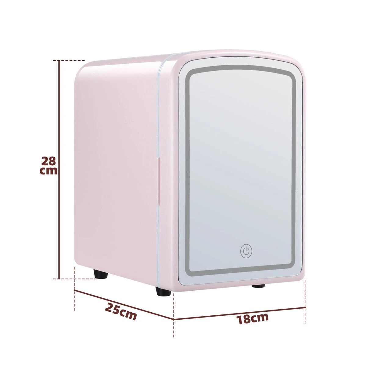 2 Maxkon 4L Mini Fridge with Dimmable Led Lighted Mirror 12V, 2 of 4