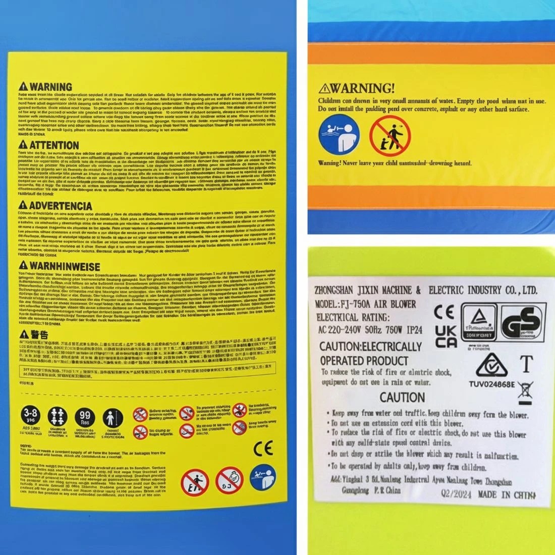 5 AirMyFun Kids Inflatable Pool Water Double Slide Park Jumping Castle 465X390CM - Multi, 5 of 5