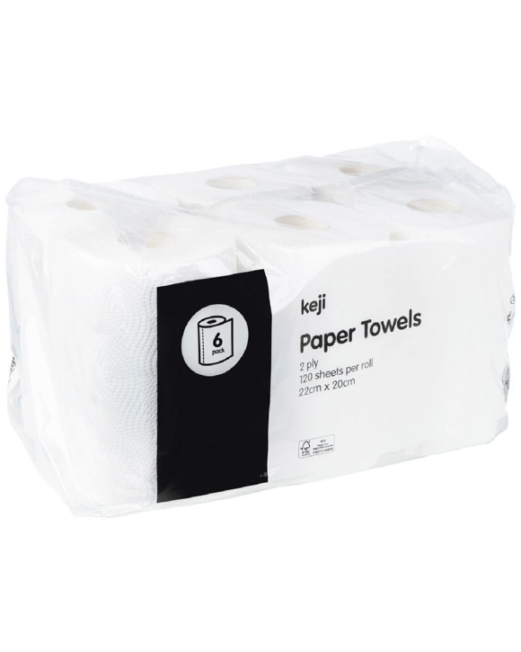 Keji Paper Towels 120 Sheets 6 Pack