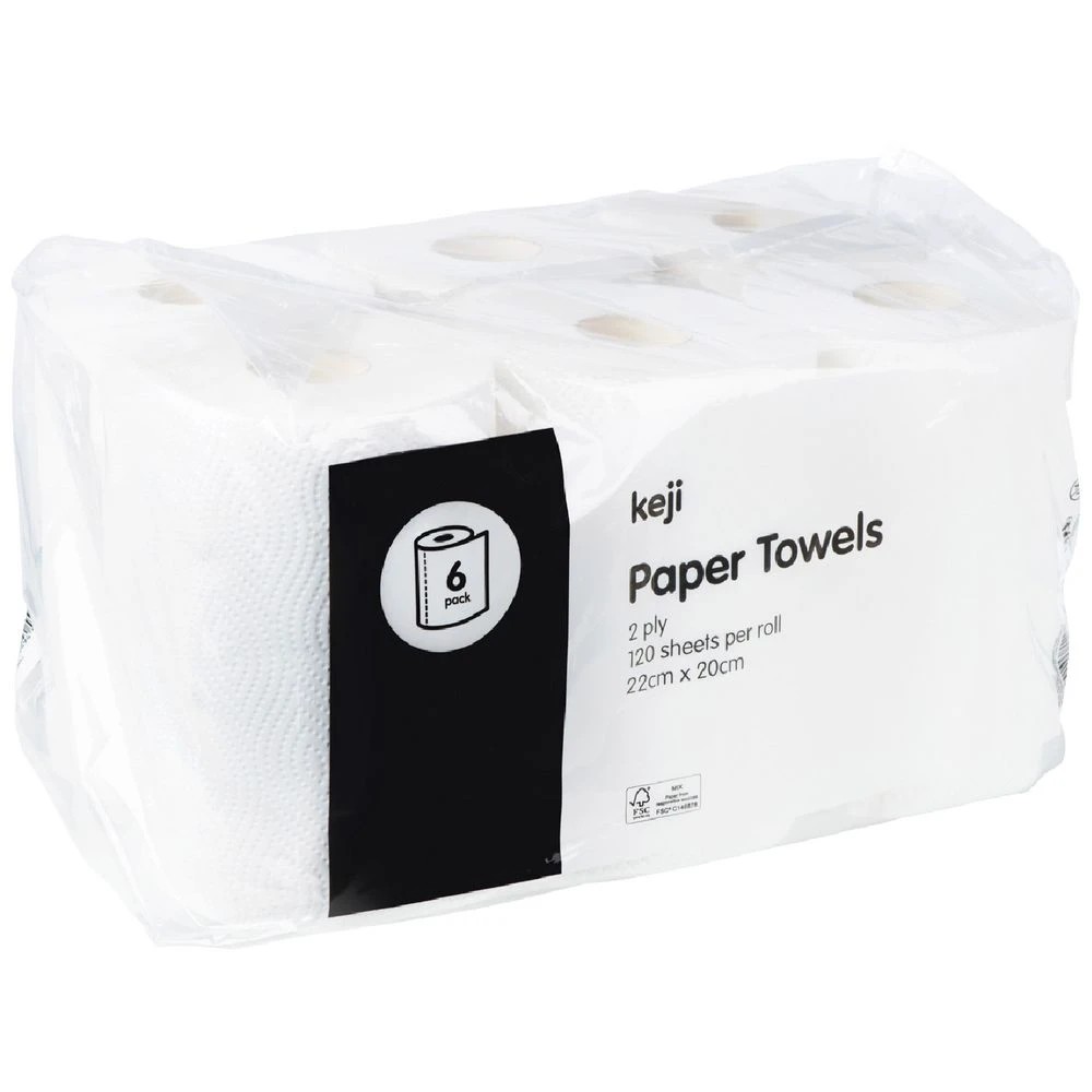 1 Keji Paper Towels 120 Sheets 6 Pack, 1 of 1
