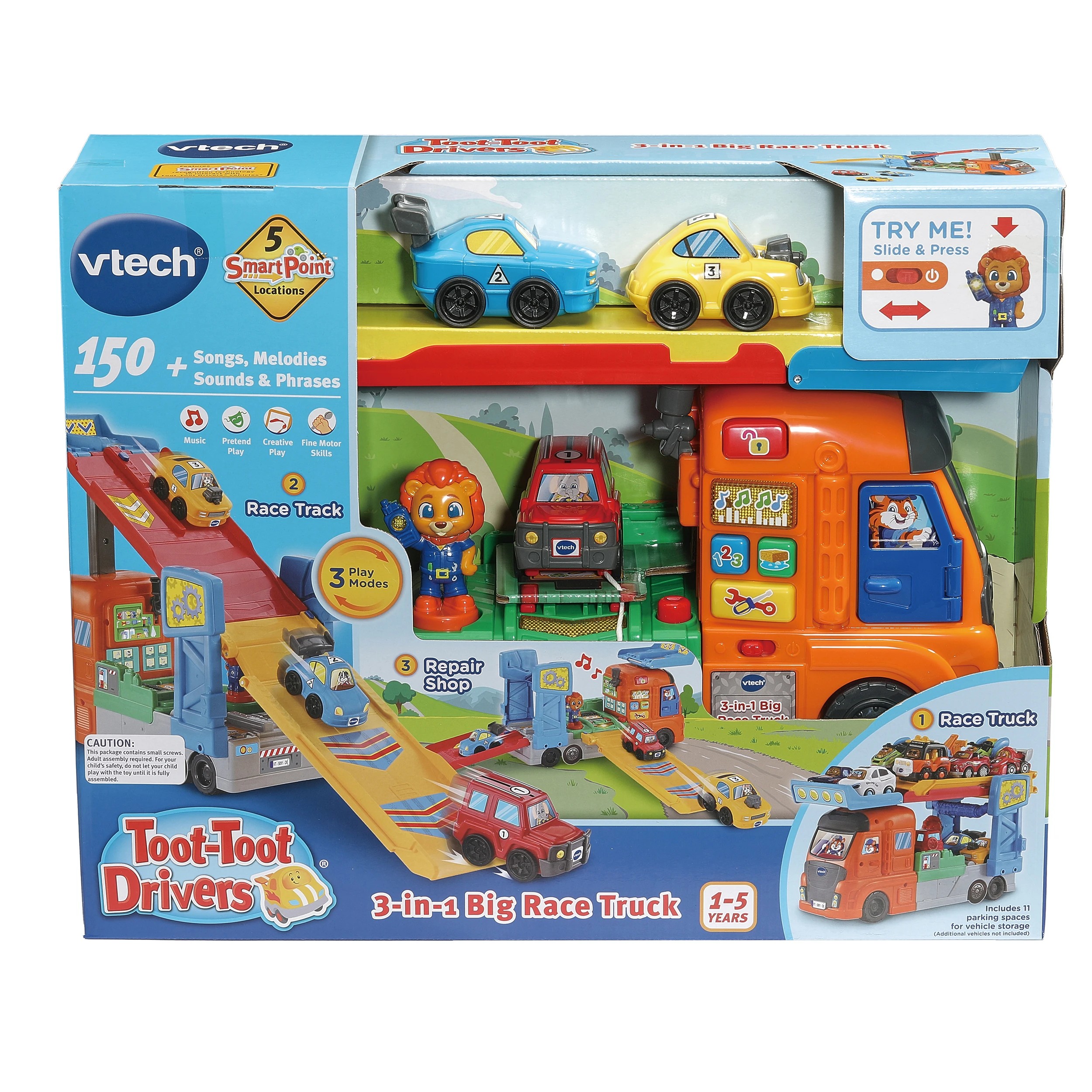 1 VTech Toot - Toot Drivers 3 - in - 1 Big Race Truck - Multi, 1 of 5