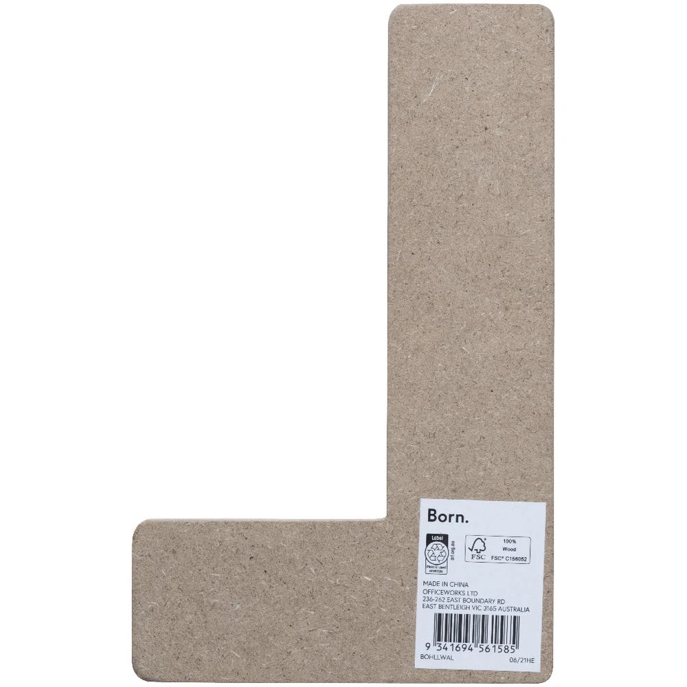 2 Born Wooden Alphabet Letter L 20cm, 2 of 3