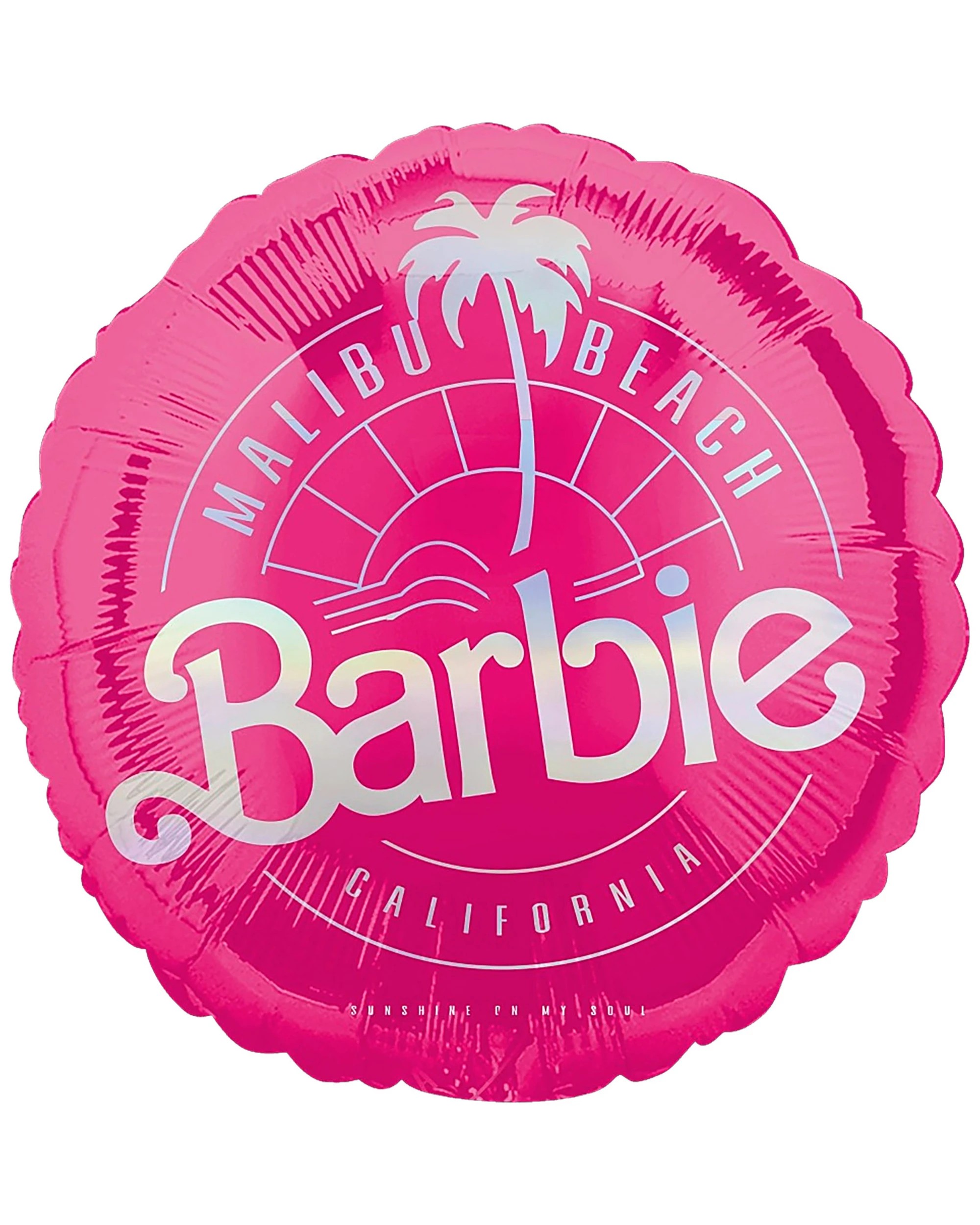 1 Anagram Barbie Malibu Beach Helium Foil Balloon - Pink, 1 of 1