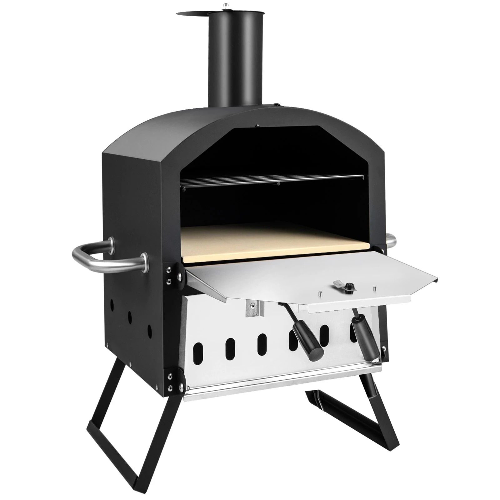 1 Costway 2-Layer Pizza Oven Portable BBQ Grill Pizza Maker - Black, 1 of 1