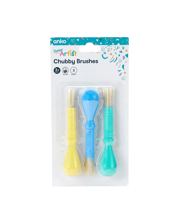 3 Pack Junior Artist Chubby Brushes