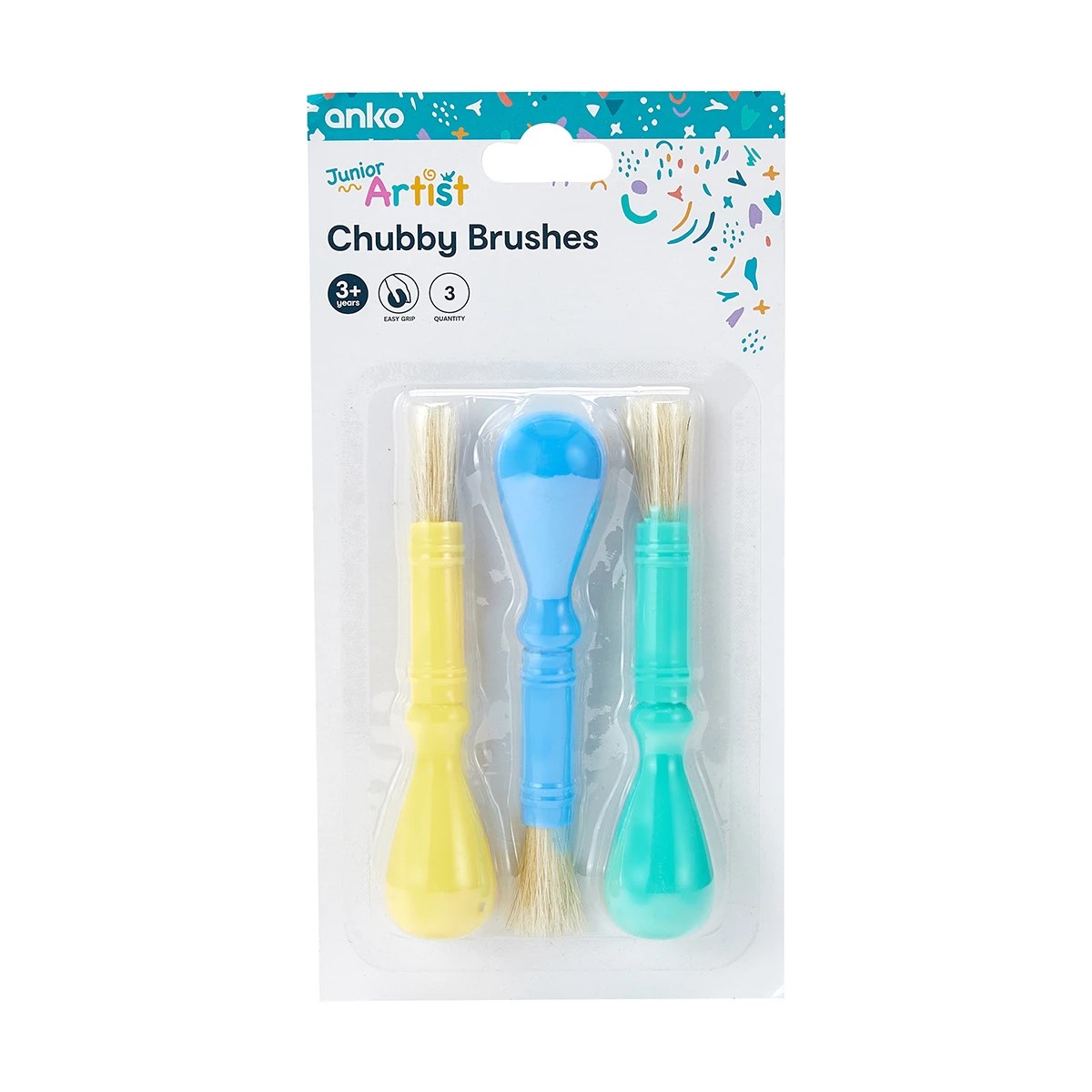 1 3 Pack Junior Artist Chubby Brushes, 1 of 8