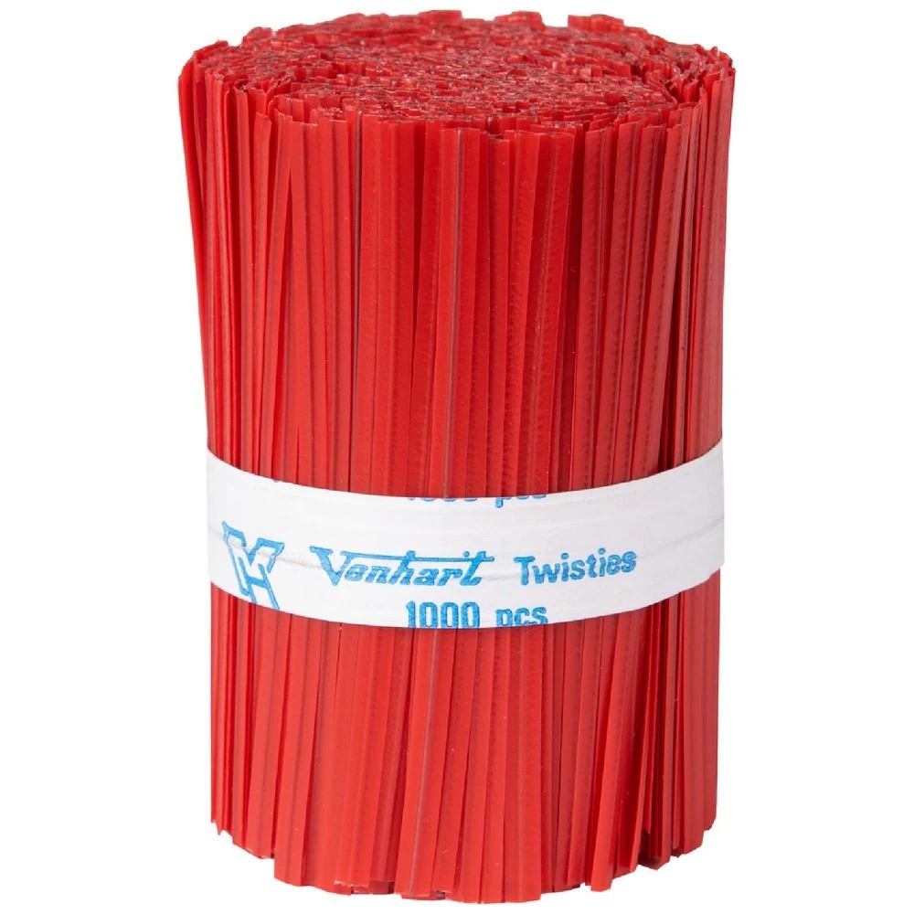 1 Venus Venhart Twist Ties 70mm Red 1000 Pack, 1 of 1