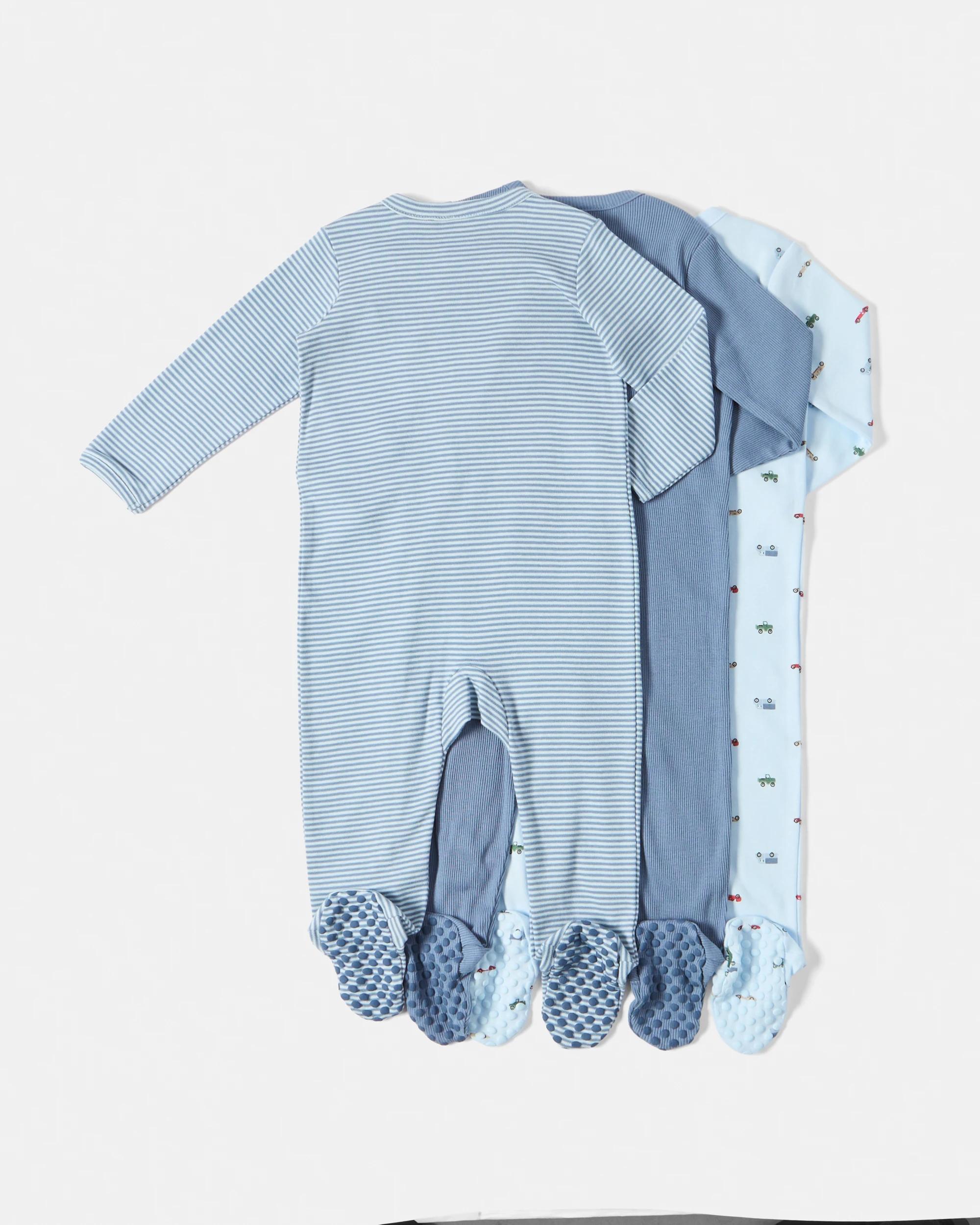 2 3 Pack Cotton Coveralls Blu Vhcles, 2 of 8