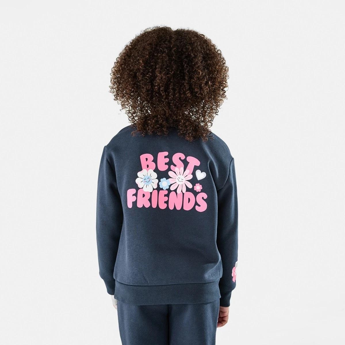 2 Print Crew Neck Sweatshirt Best Frnds, 2 of 9