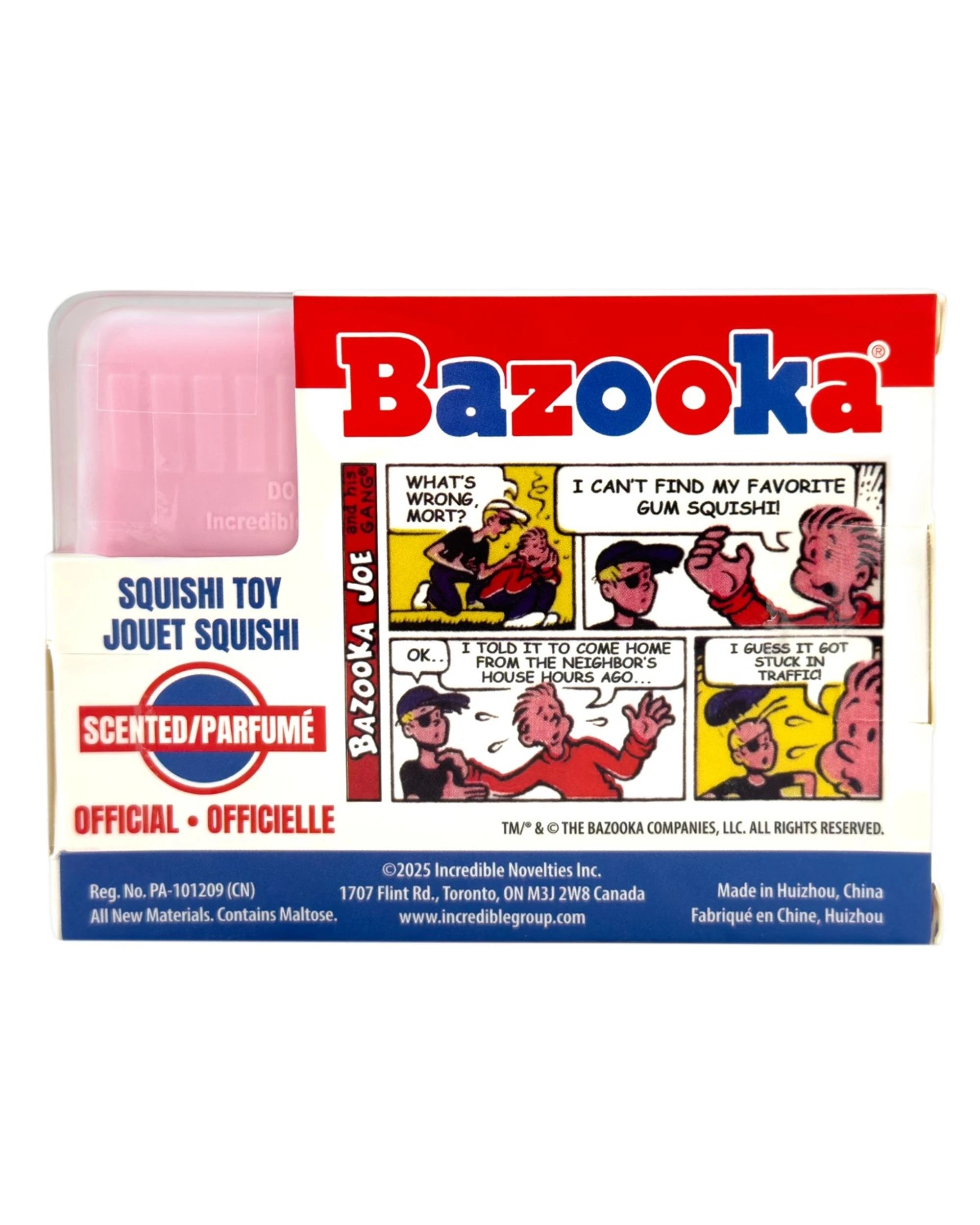 3 Incredible Group Bazooka Joe Gum Scented Squishi Toy - Pink, 3 of 3