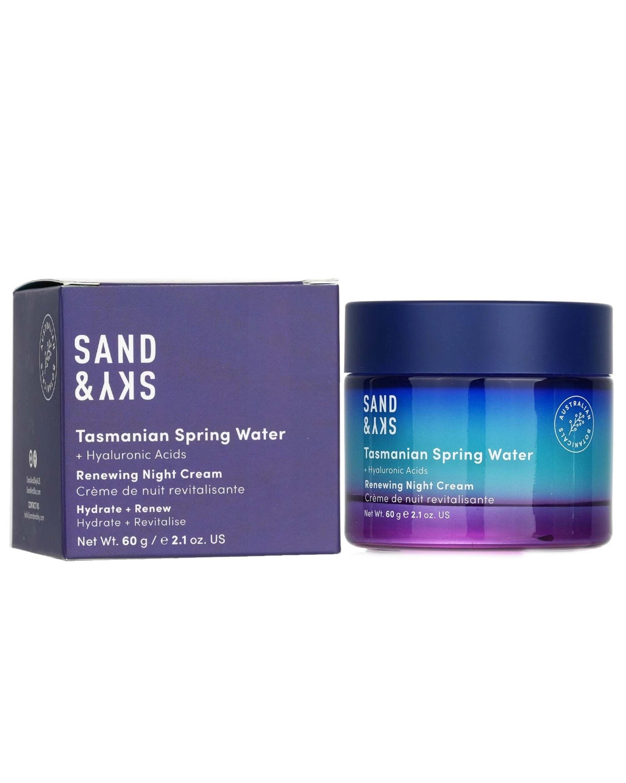 2 Sand & Sky Tasmanian Spring Water - Renewing Night Cream  60g/2.1oz, 2 of 3
