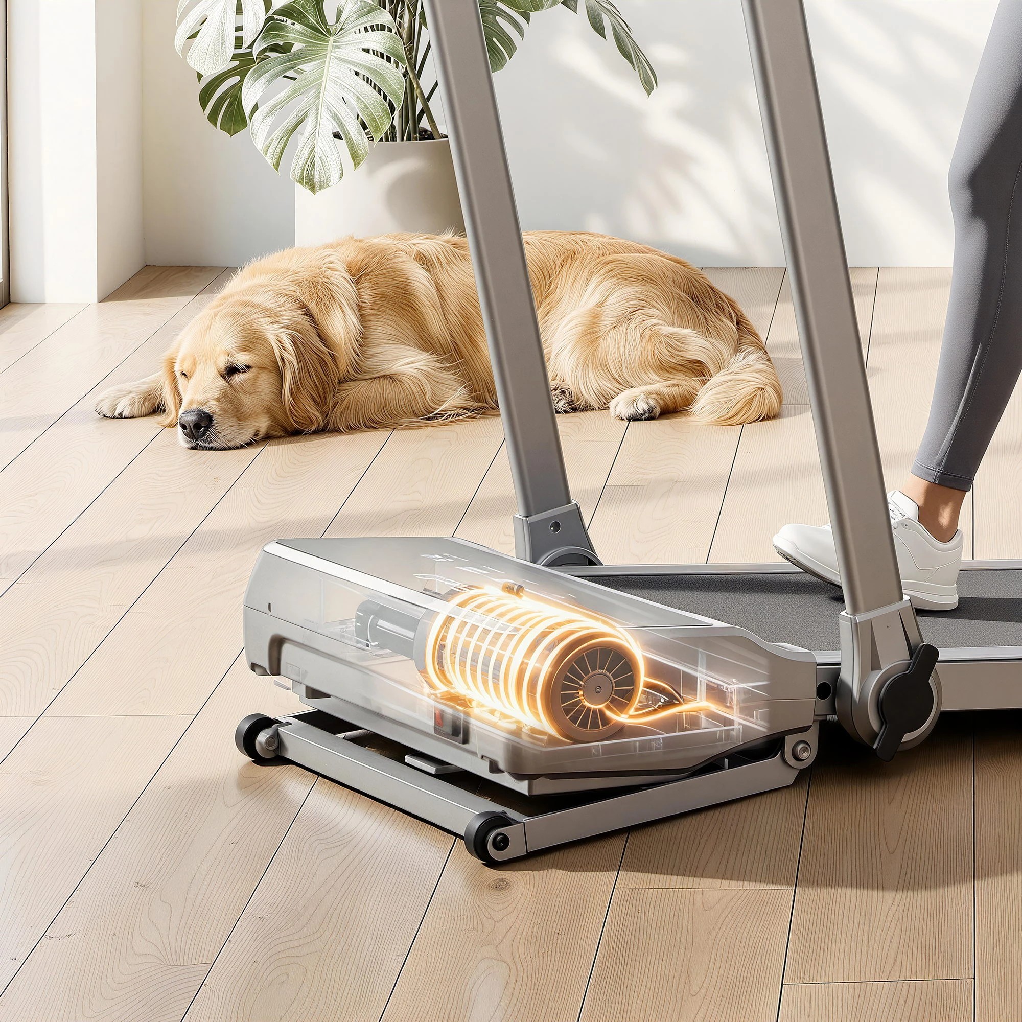 10 Everfit 3 in 1 Walking Pad Treadmill 20% Auto Incline Under Desk Foldable for Home With 40cm Belt - Silver, 10 of 10