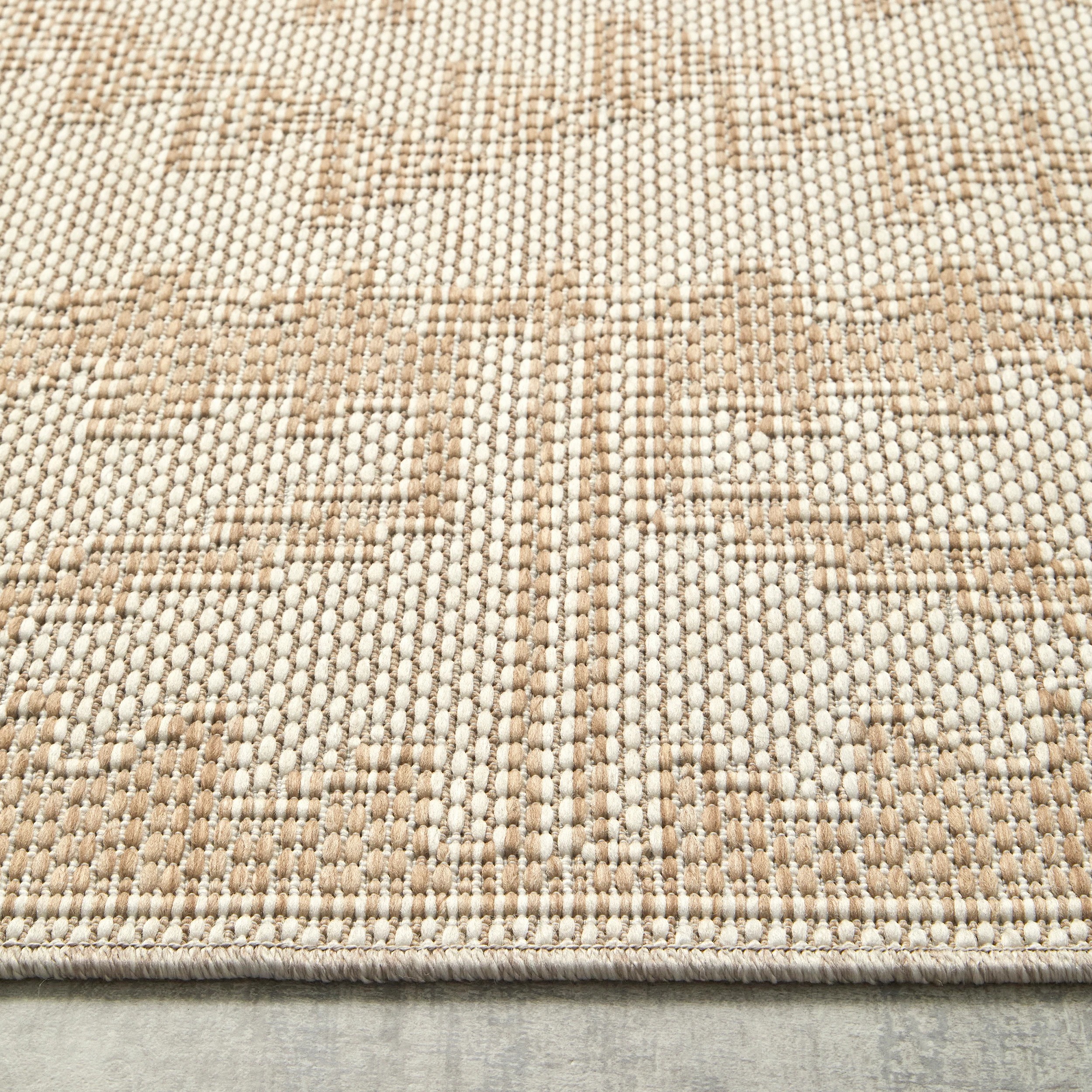 3 Common Ground Rugs Palmline Kuza 400x80cm - Large Outdoor Rug - Beige, 3 of 8