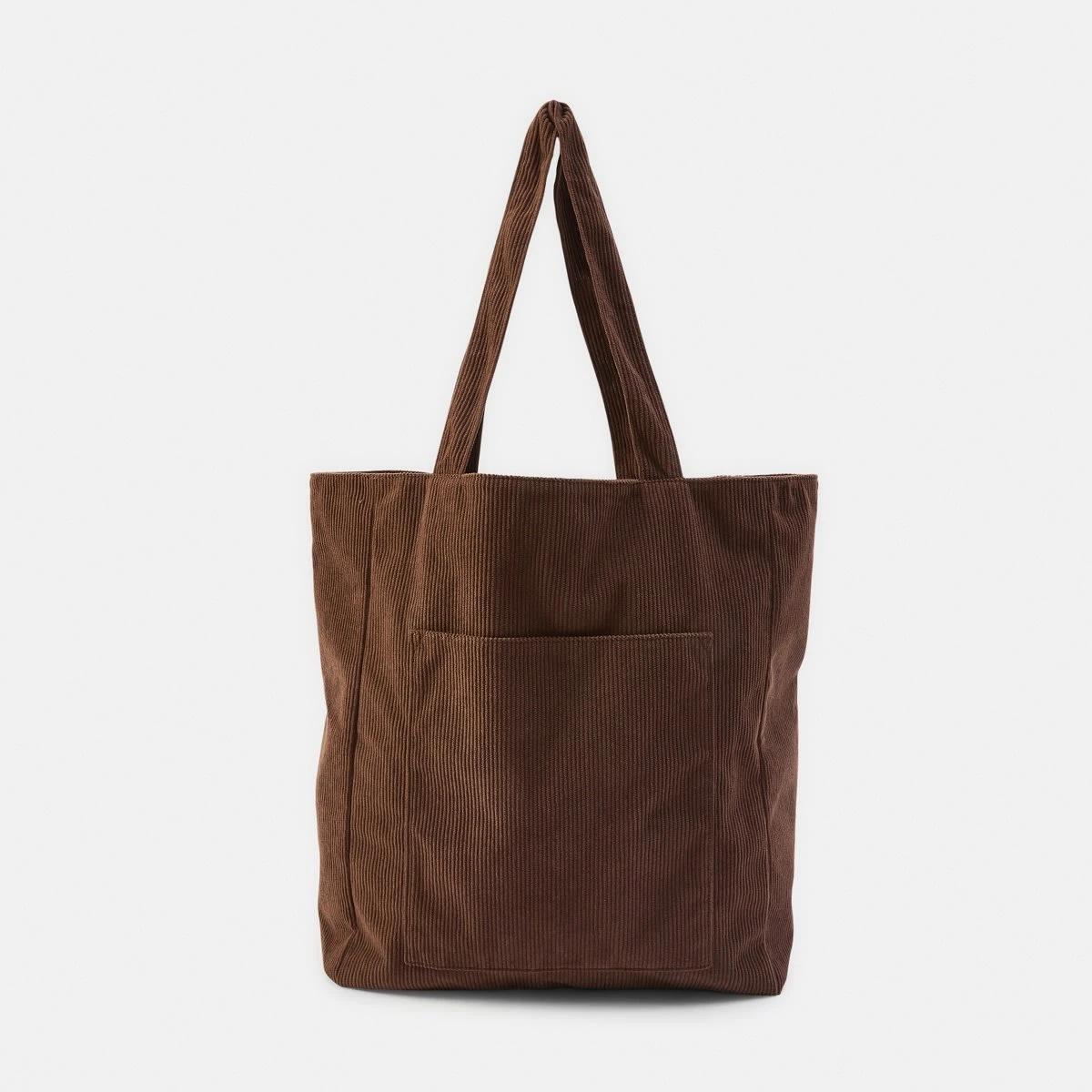 1 Corduroy Tote Bag Melt Brown, 1 of 5