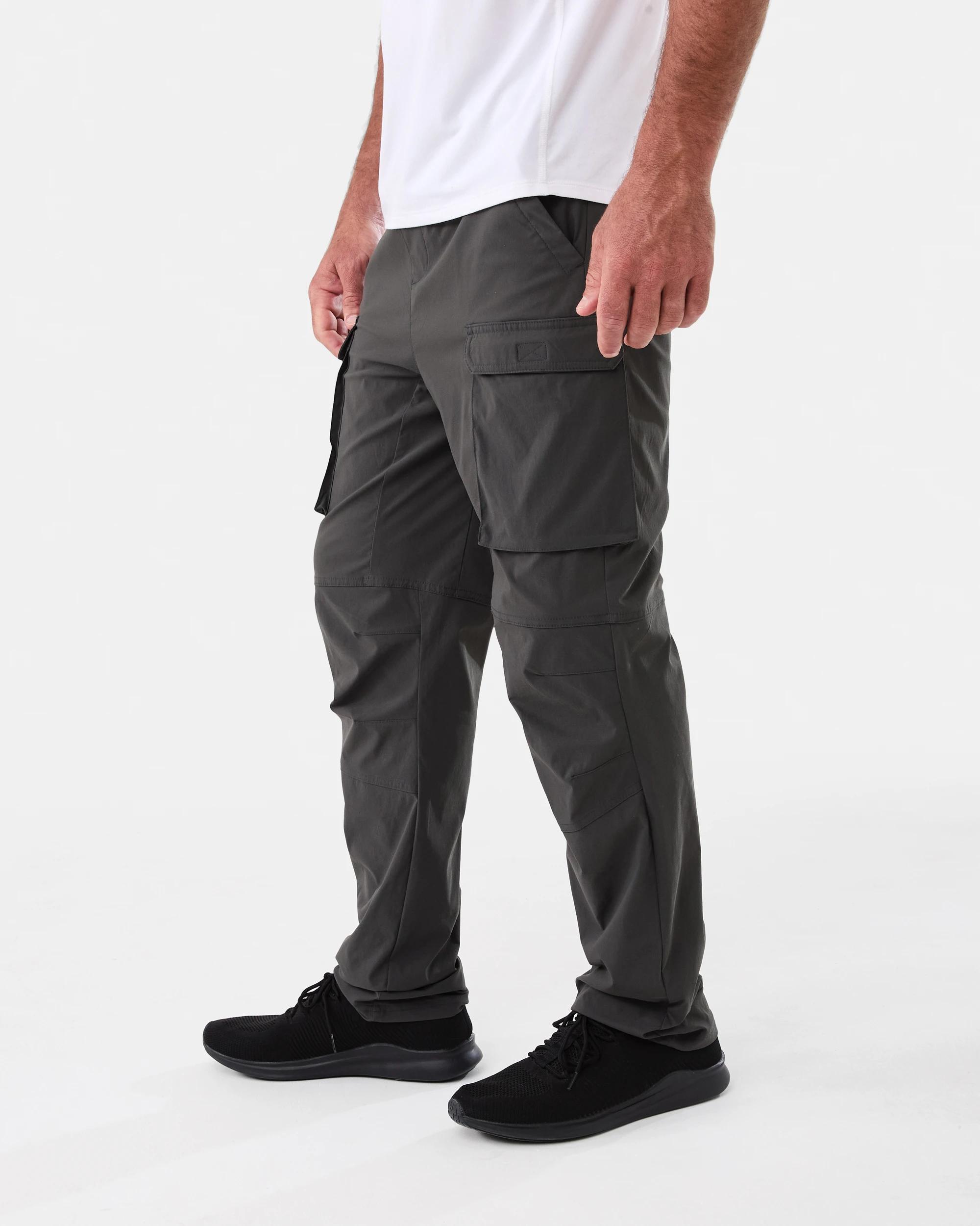 2 Active Mens Woven Cargo Pants Gry Drkish, 2 of 6