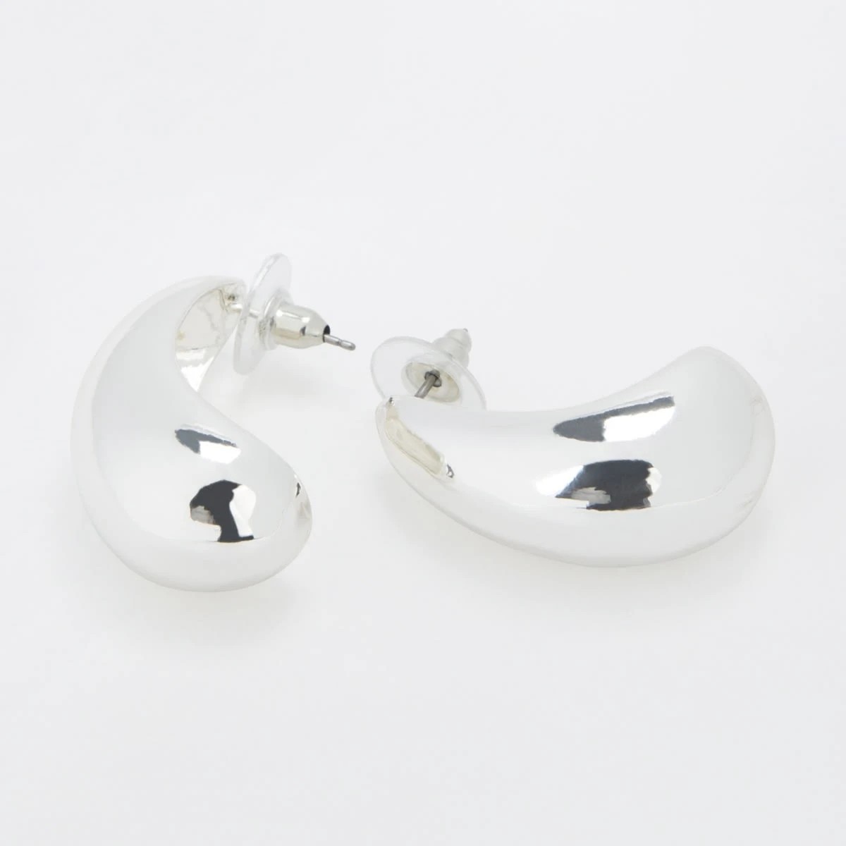 4 Statement Teardrop Earrings - Silver Tone, 4 of 5