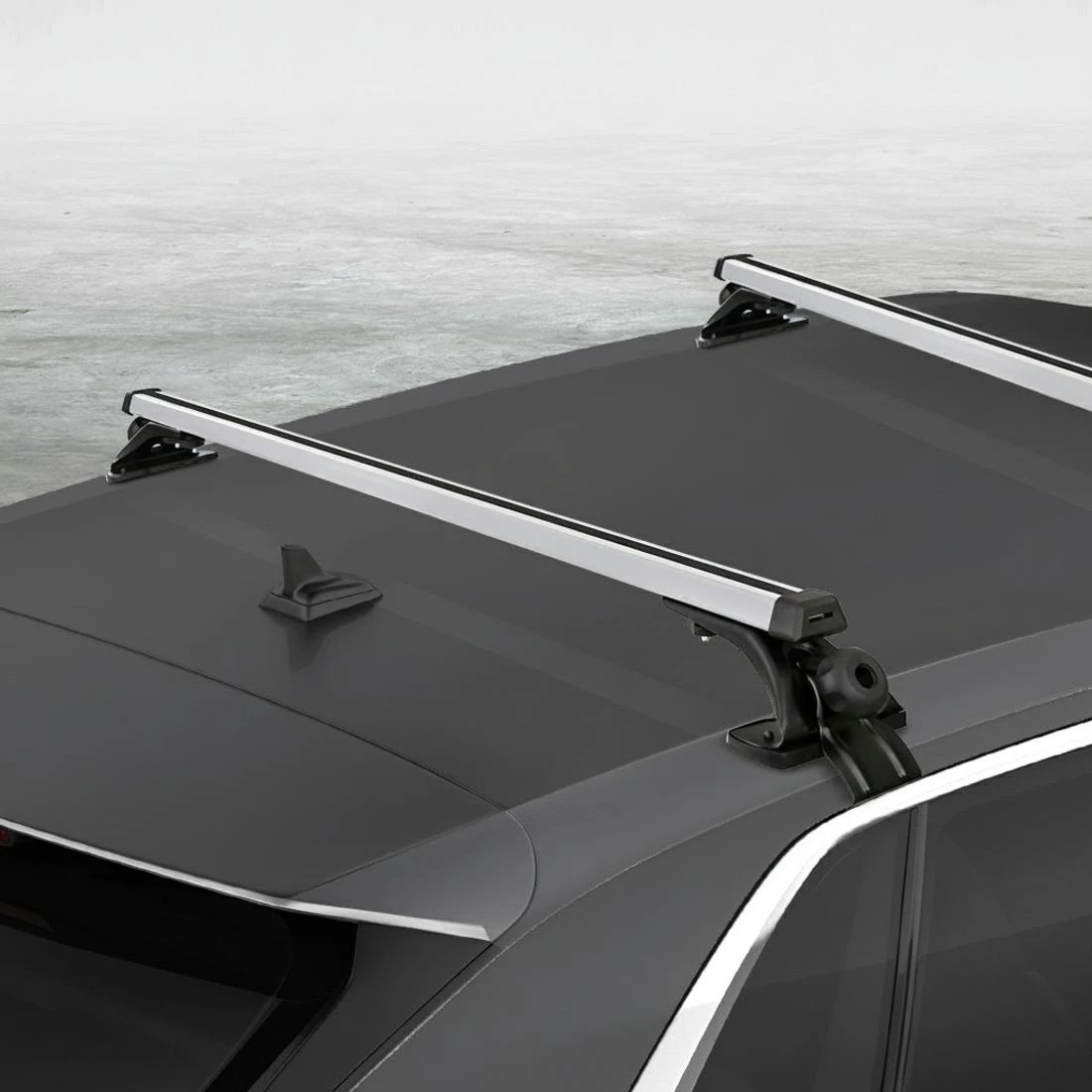 7 Giantz Universal Car Roof Racks Pod Aluminium Cross Bars Brackets 145cm - Silver, 7 of 7