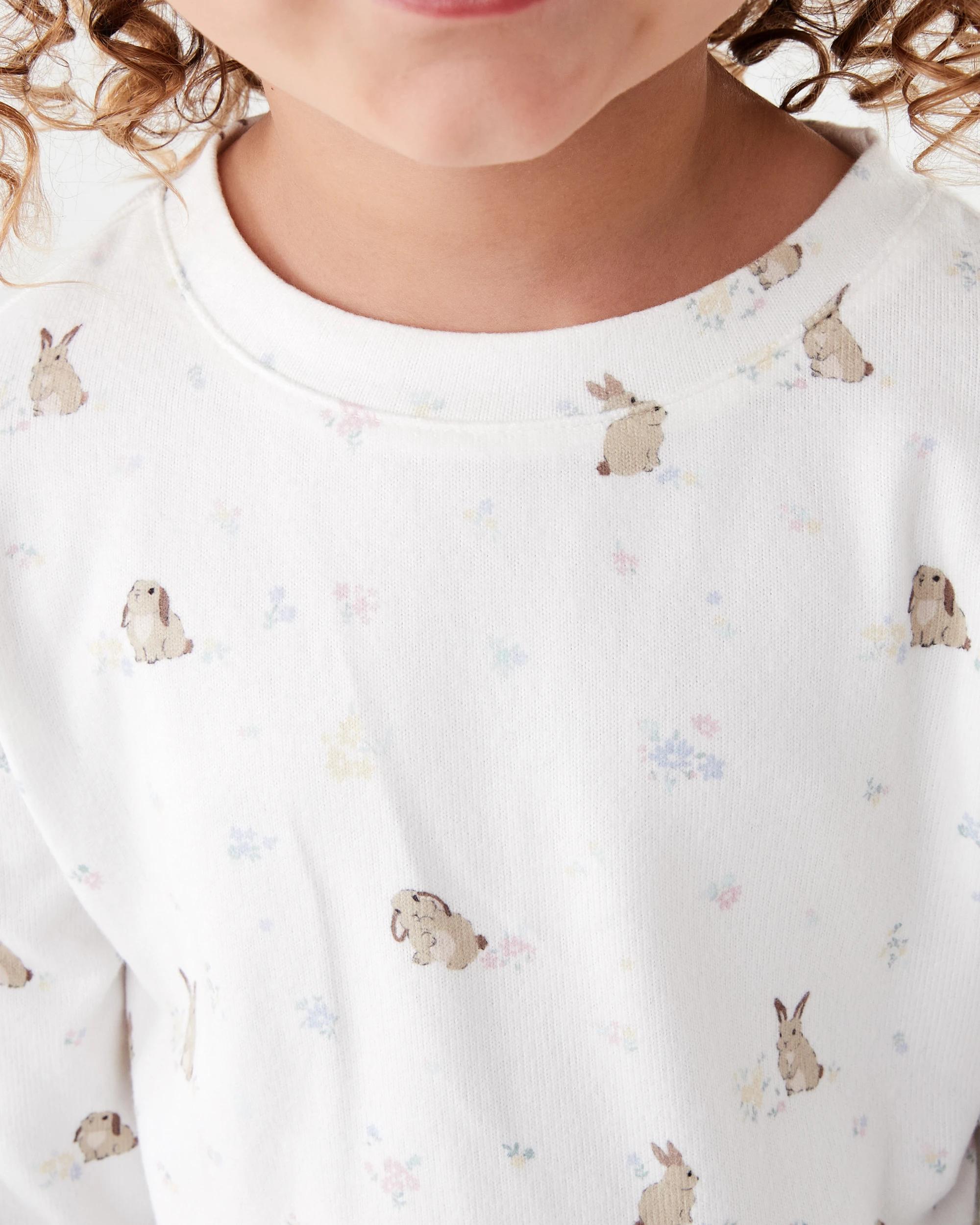 4 Hacci Pyjama Set Wht Bunny, 4 of 6