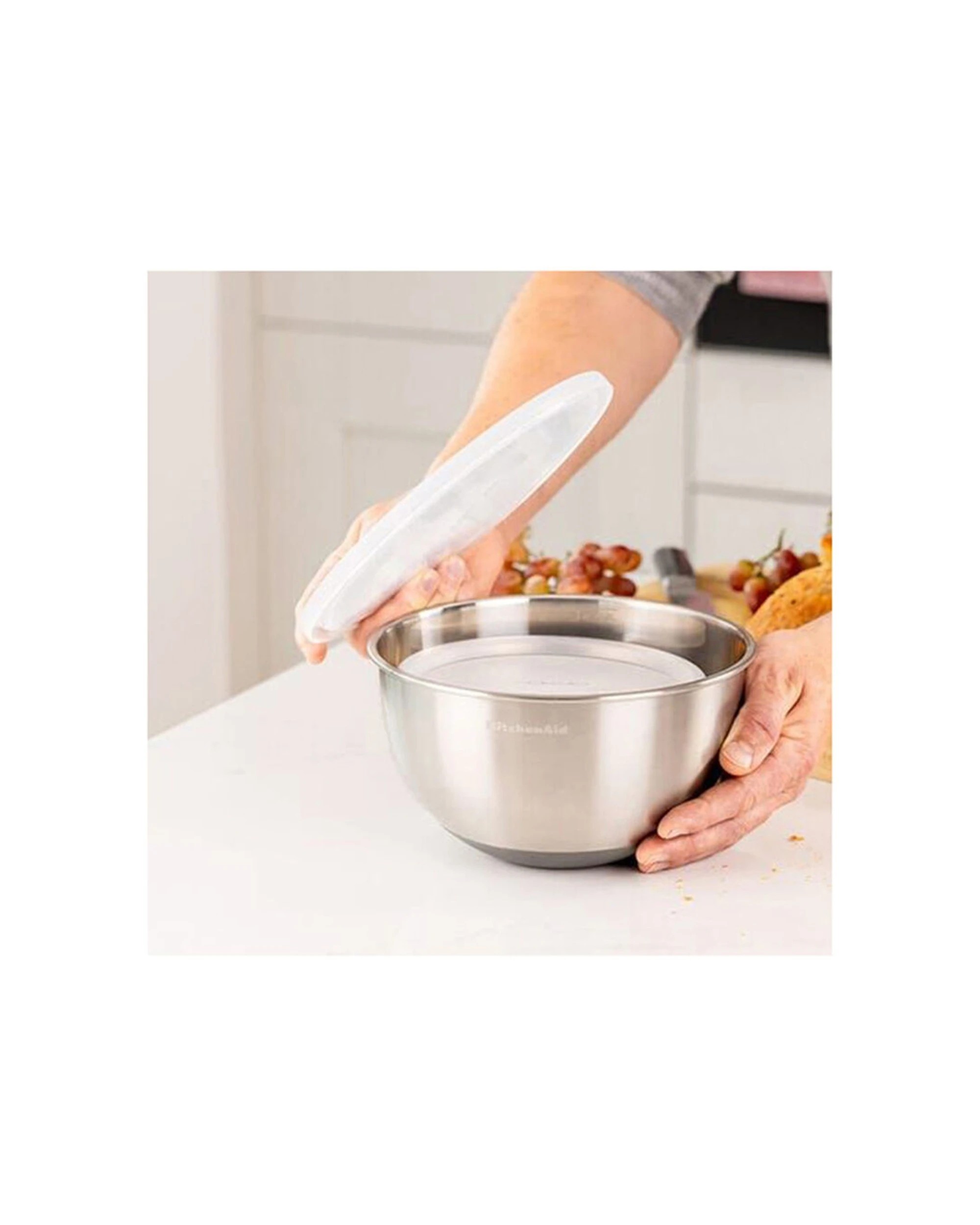 4 KitchenAid 2pc Stainless Steel Food Mixing Bowls With Lids - Silver, 4 of 5