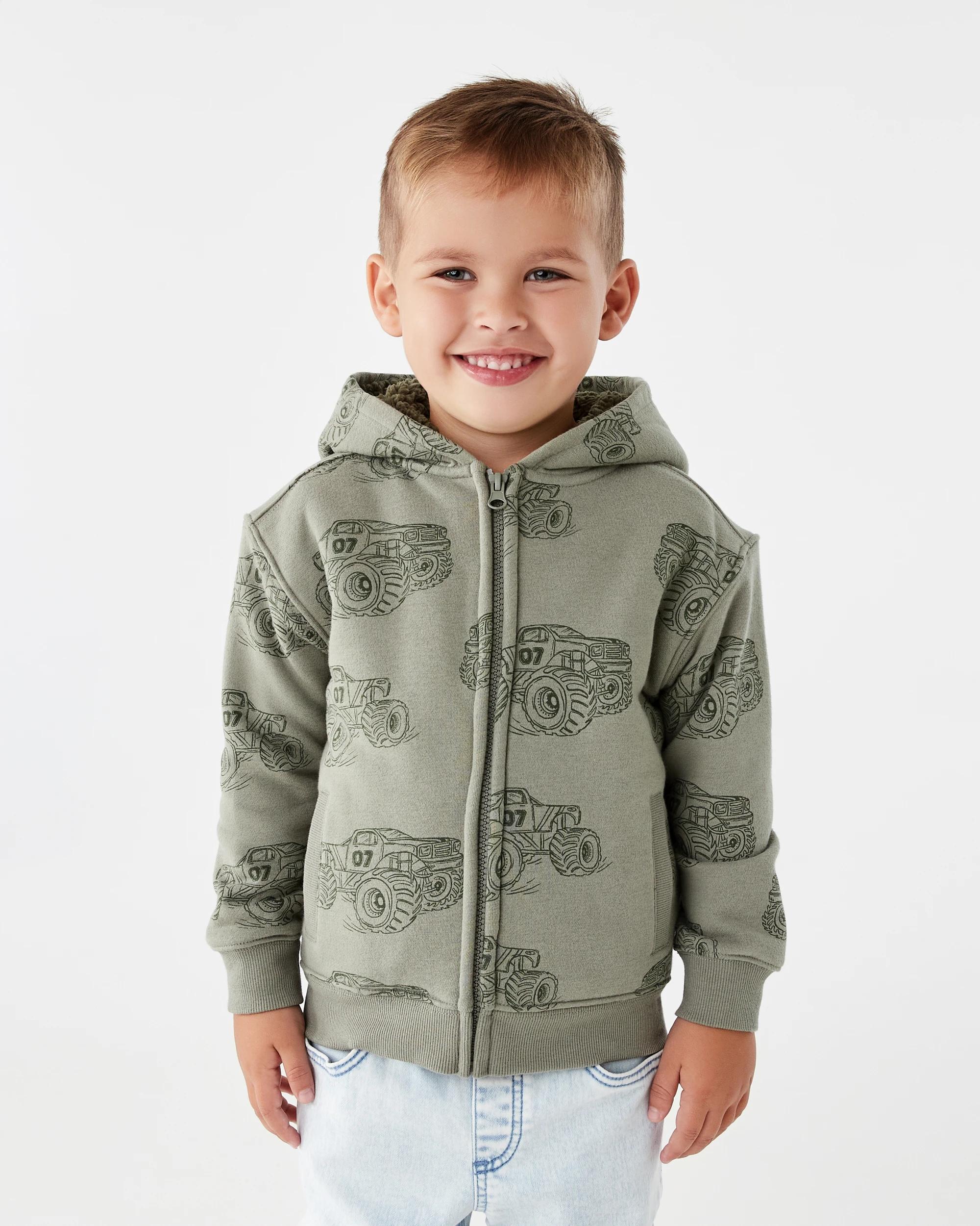 2 Sherpa Lined Hoodie Grn Truck, 2 of 10