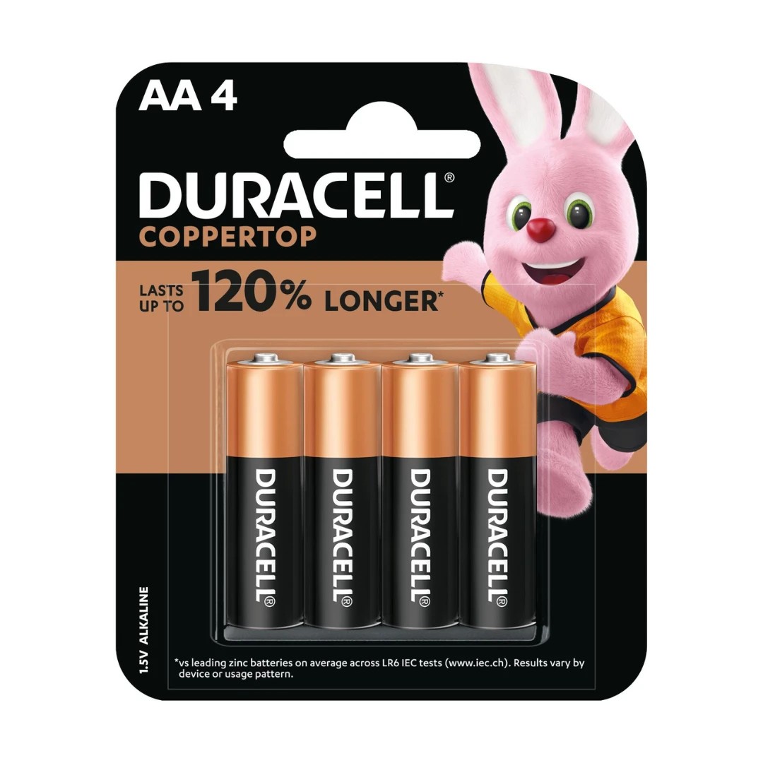 1 4 Pack Duracell Coppertop Alkaline AA Batteries, 1 of 10
