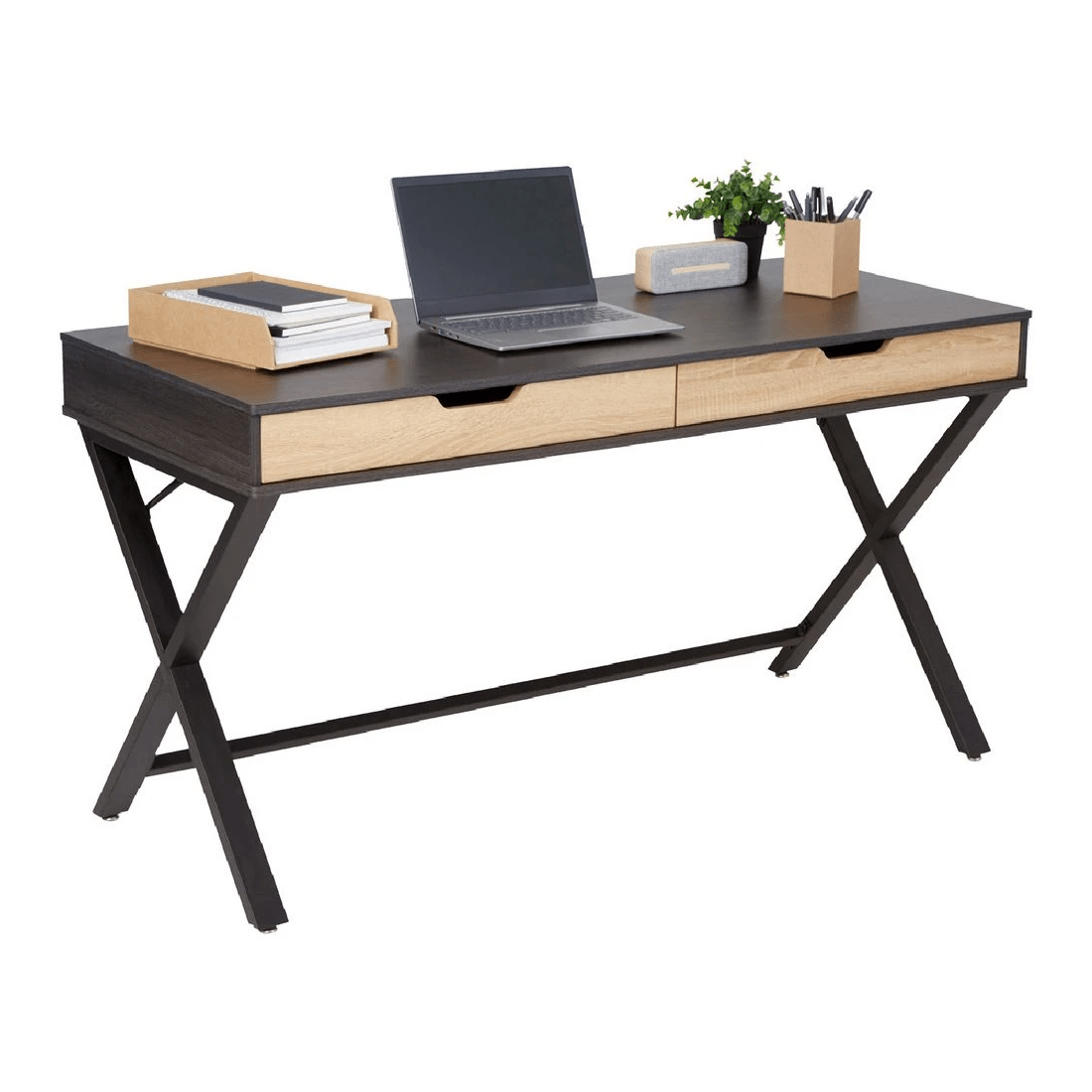 1 Otto Lindenberg Woodgrain Desk 1400mm Black, 1 of 10