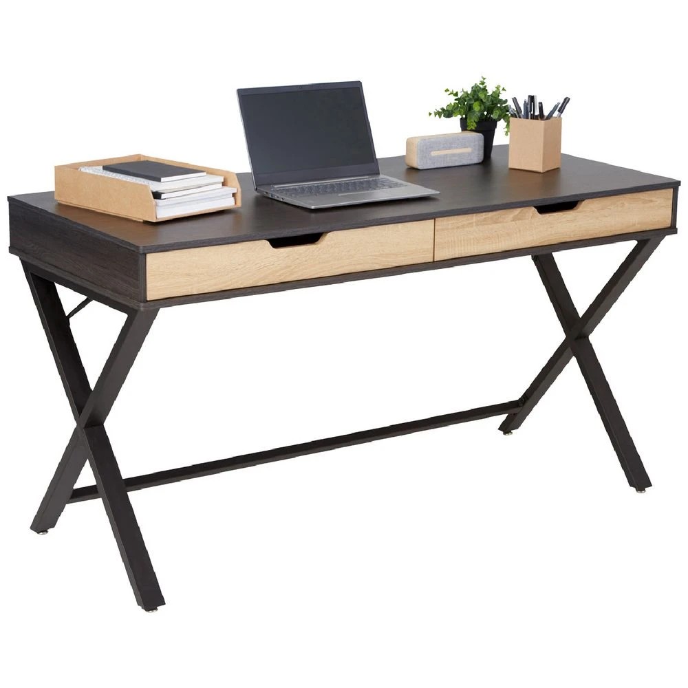 1 Otto Lindenberg Woodgrain Desk 1400mm Black Desks, Tables and Workstations, 1 of 10