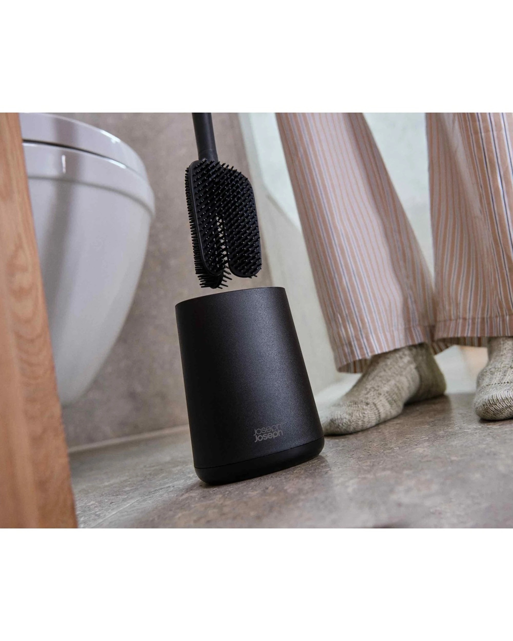 6 Joseph Joseph Flex 360 Lite Bathroom Toilet Cleaning Brush With Holder 2PK - Black, 6 of 7
