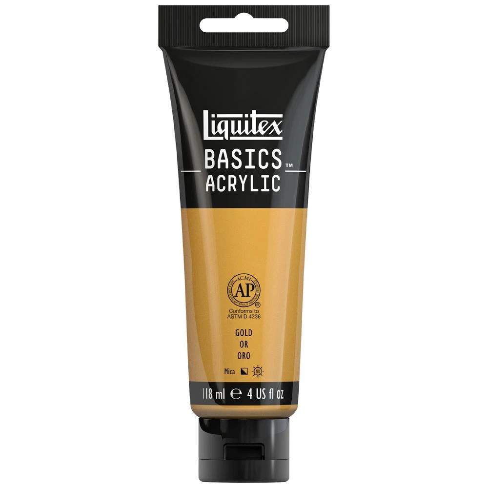 1 Liquitex Basics 118mL Paint Gold, 1 of 5
