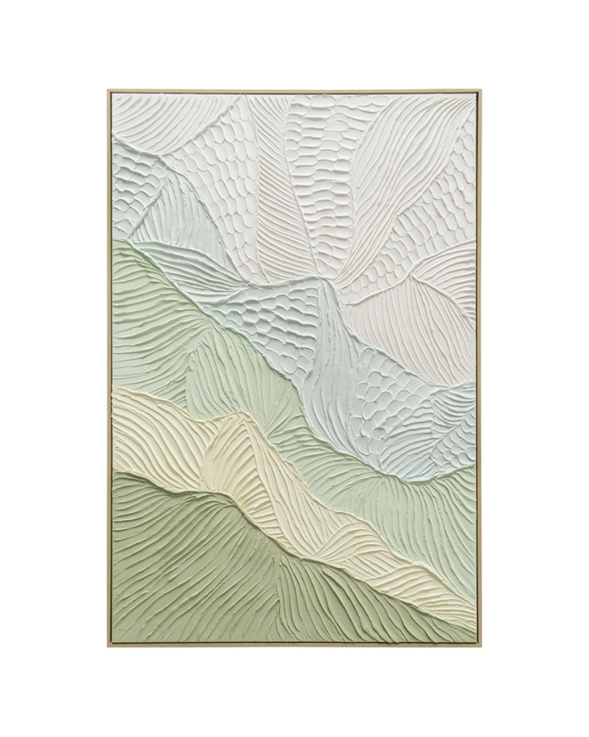 1 Urban Style Brushmarks Oil Painting Textured Artwork Sage Ripple 825x1225mm - Green, 1 of 6