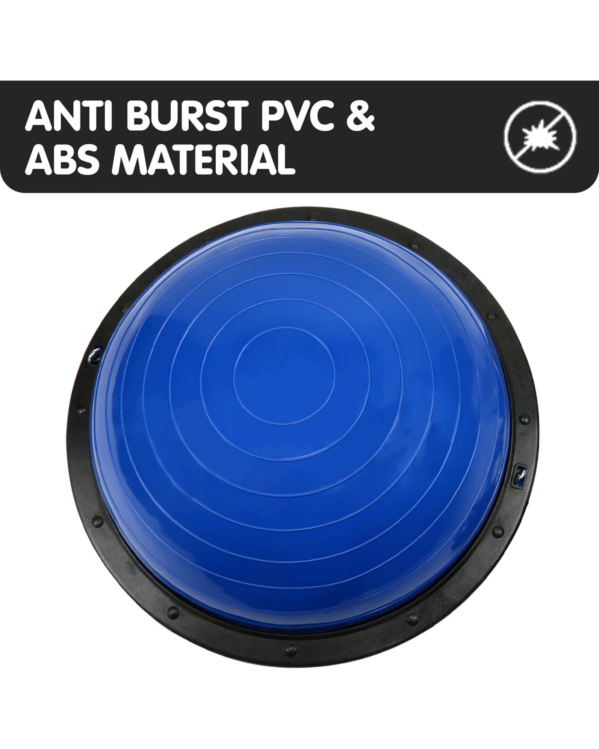 8 Powertrain Fitness Yoga Ball Home Gym Workout Balance Trainer Pump Blue, 8 of 9