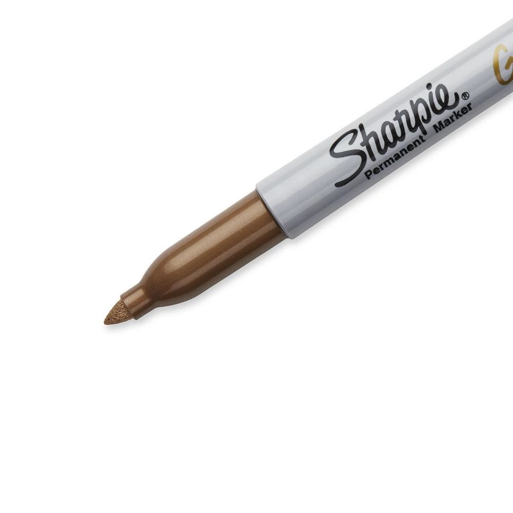 2 Sharpie Fine Permanent Marker Metallic Gold, 2 of 6