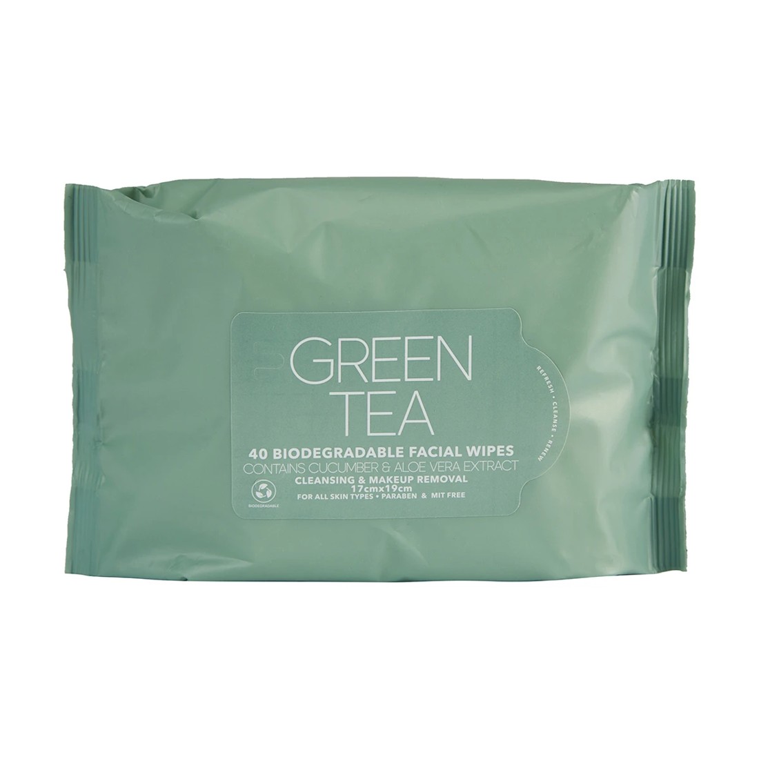 1 40 Pack Cleansing & Makeup Removal Facial Wipes - Green Tea, 1 of 4