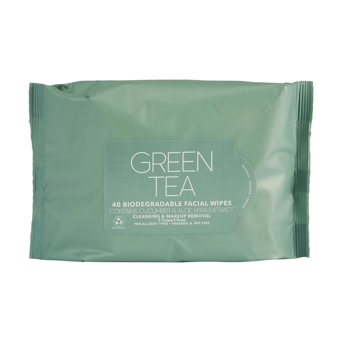 1 40 Pack Cleansing & Makeup Removal Facial Wipes - Green Tea, 1 of 4