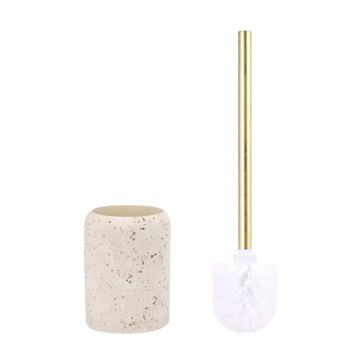 1 Travertine Look Toilet Brush, 1 of 9