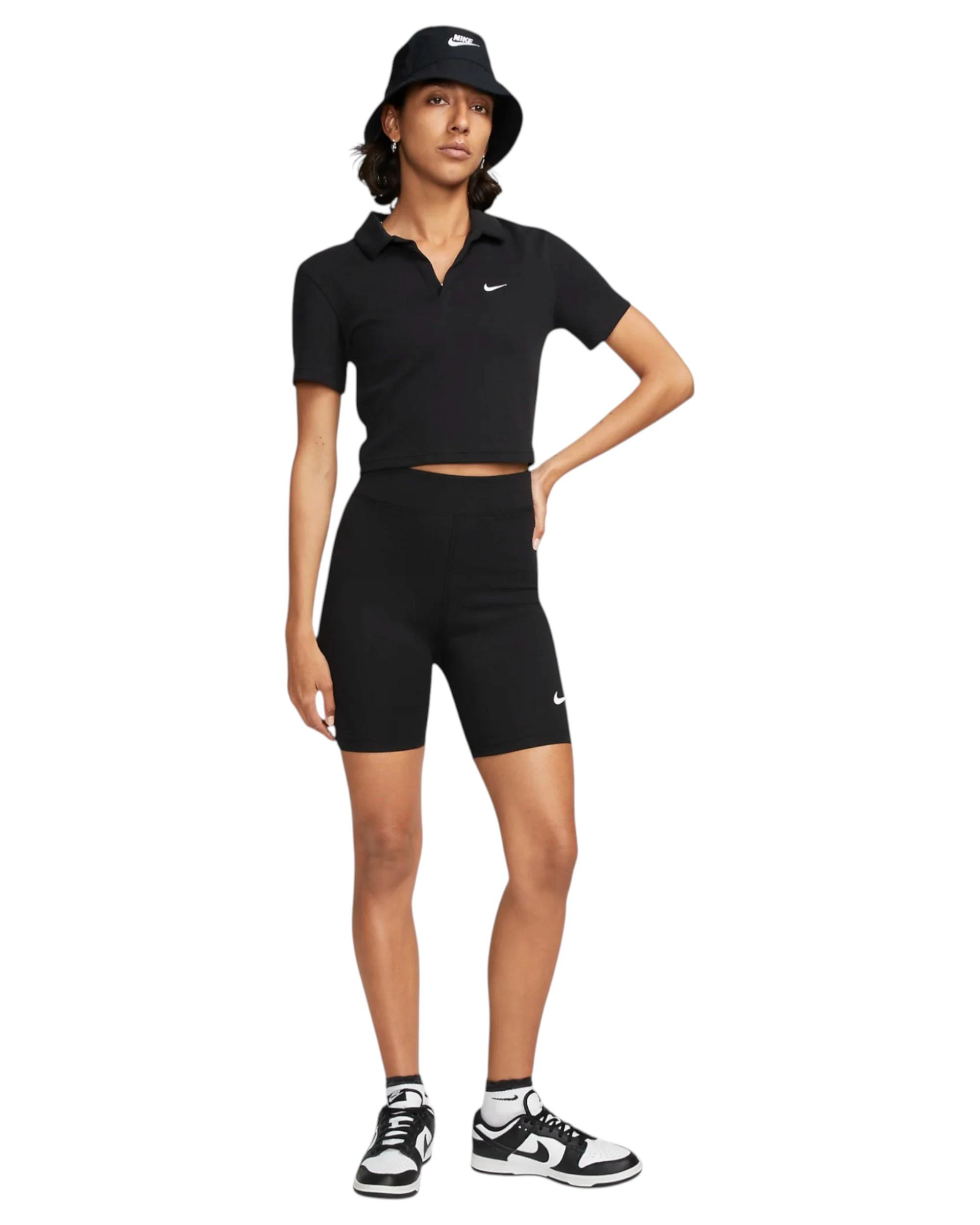2 Nike Womens Sportswear Classic High-Waisted Black Biker Shorts BLACK, 2 of 6