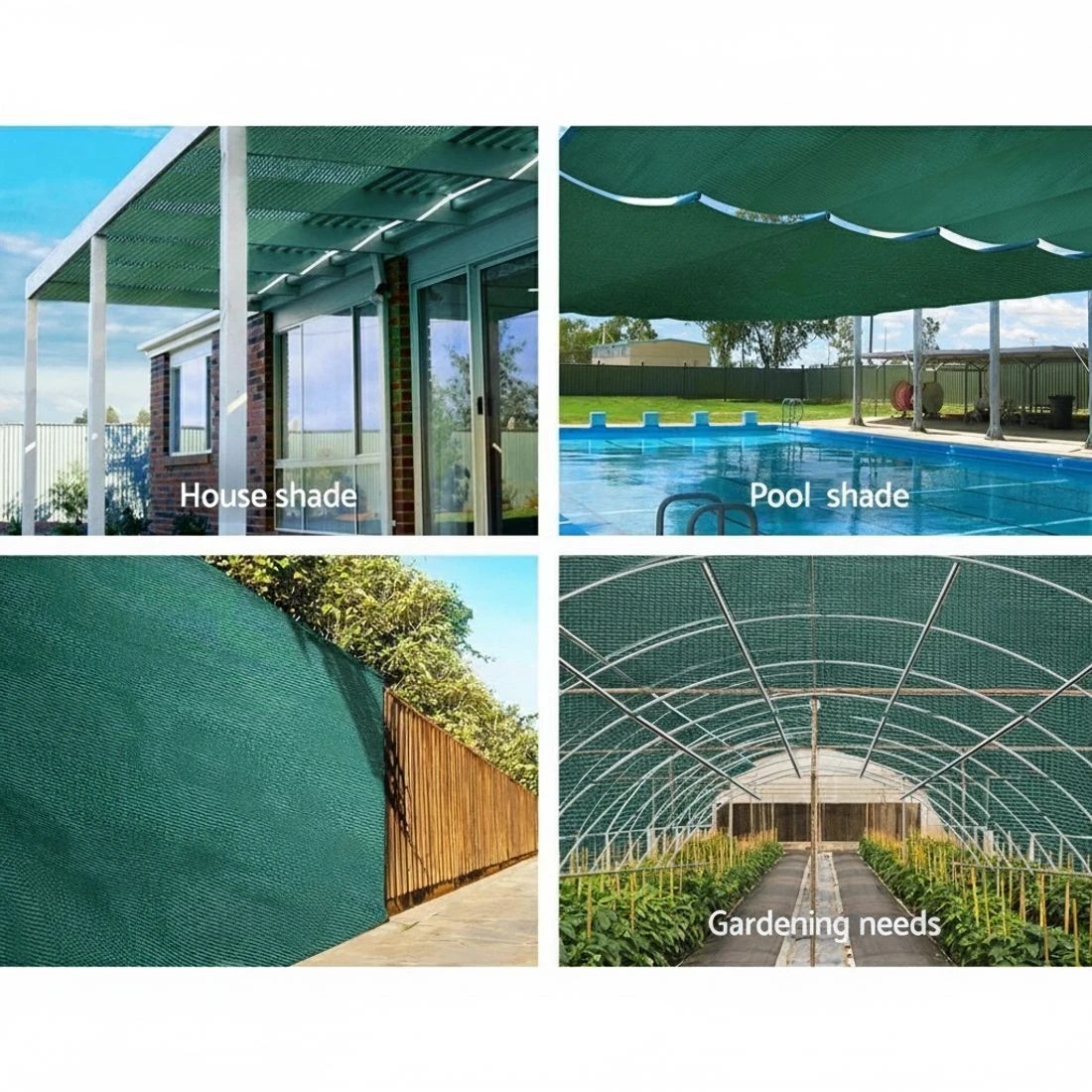 2 Instahut 50% Shade Cloth 3.66x30m Shadecloth Wide Heavy Duty - Green, 2 of 5