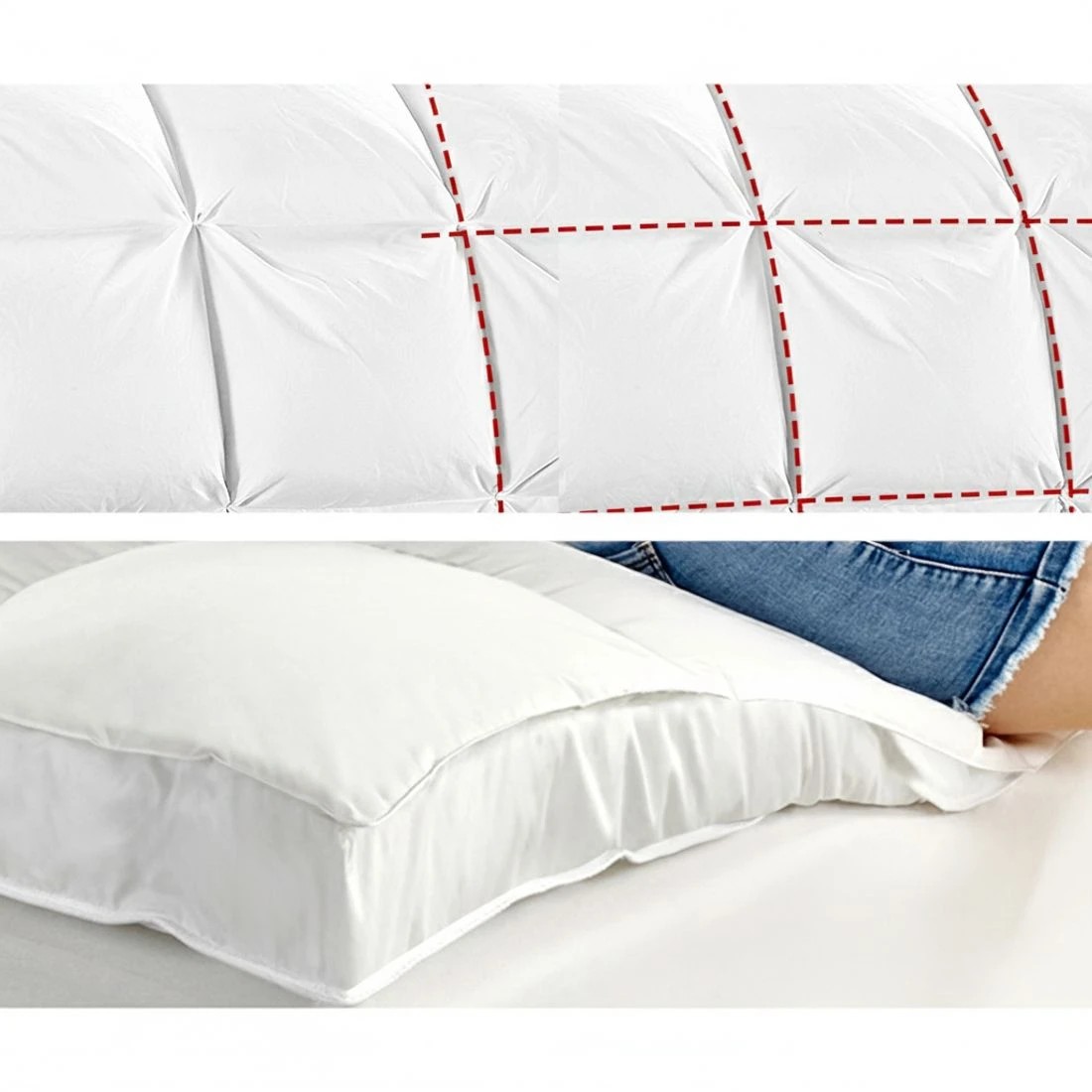 5 Giselle Bedding Prime Pillowtop Mattress Topper Underlay Pad Mat Cover QUEEN - White, 5 of 8
