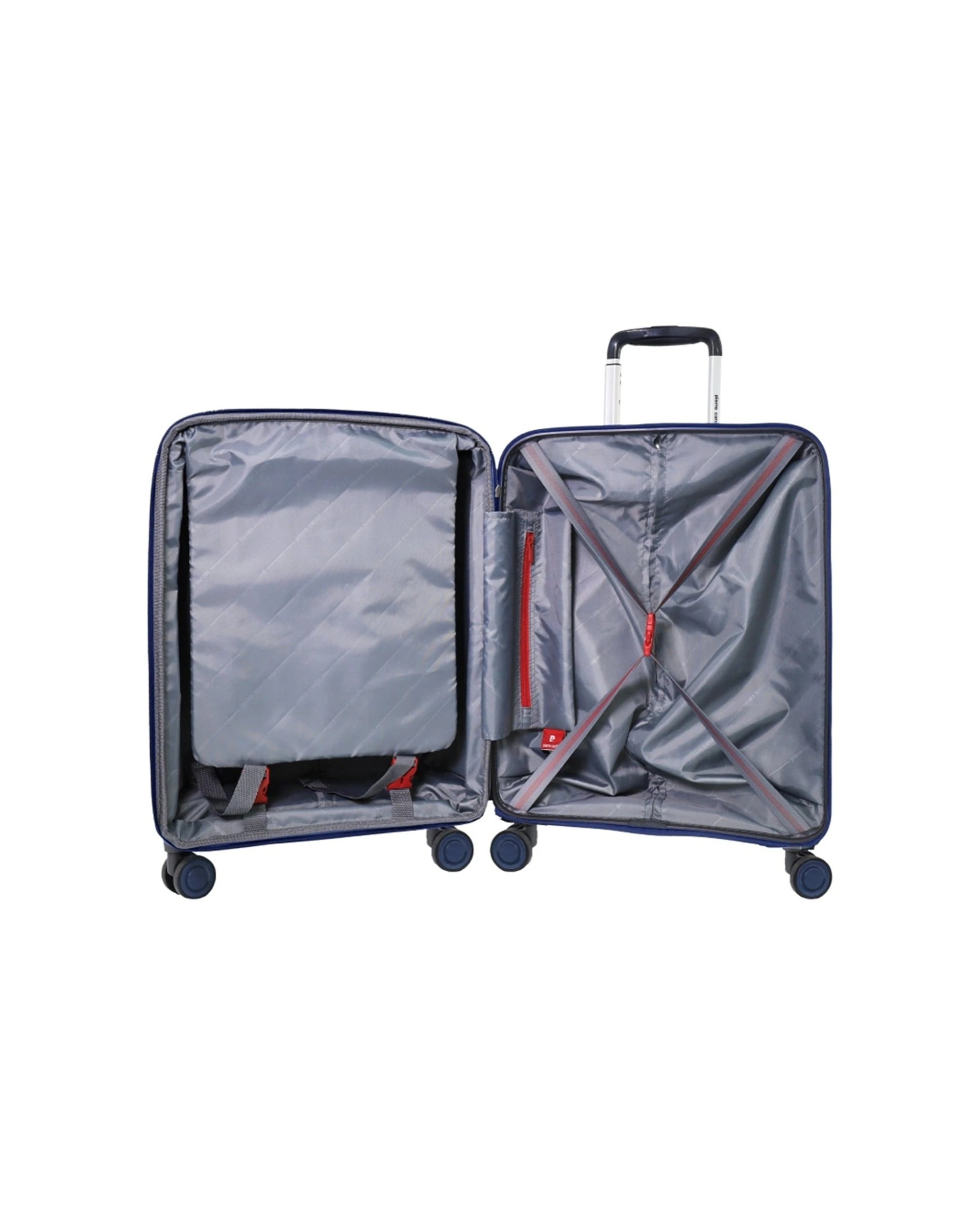 3 Pierre Cardin 2pc Polypropolene (PP) Medium & Cabin Luggage Suitcase Set Navy - Blue, 3 of 7