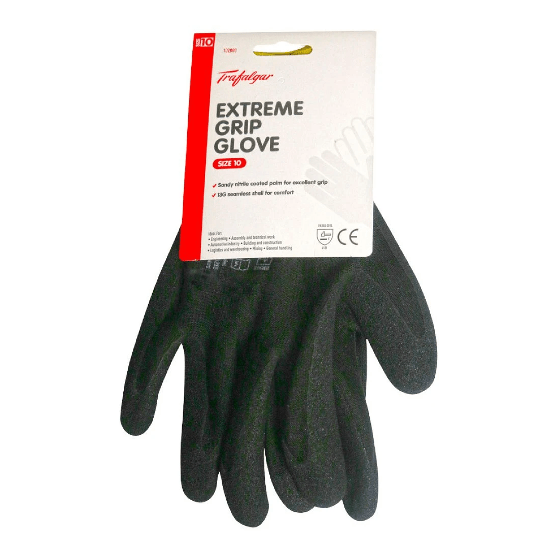 1 Trafalgar Extreme Grip Gloves Size 10, 1 of 1