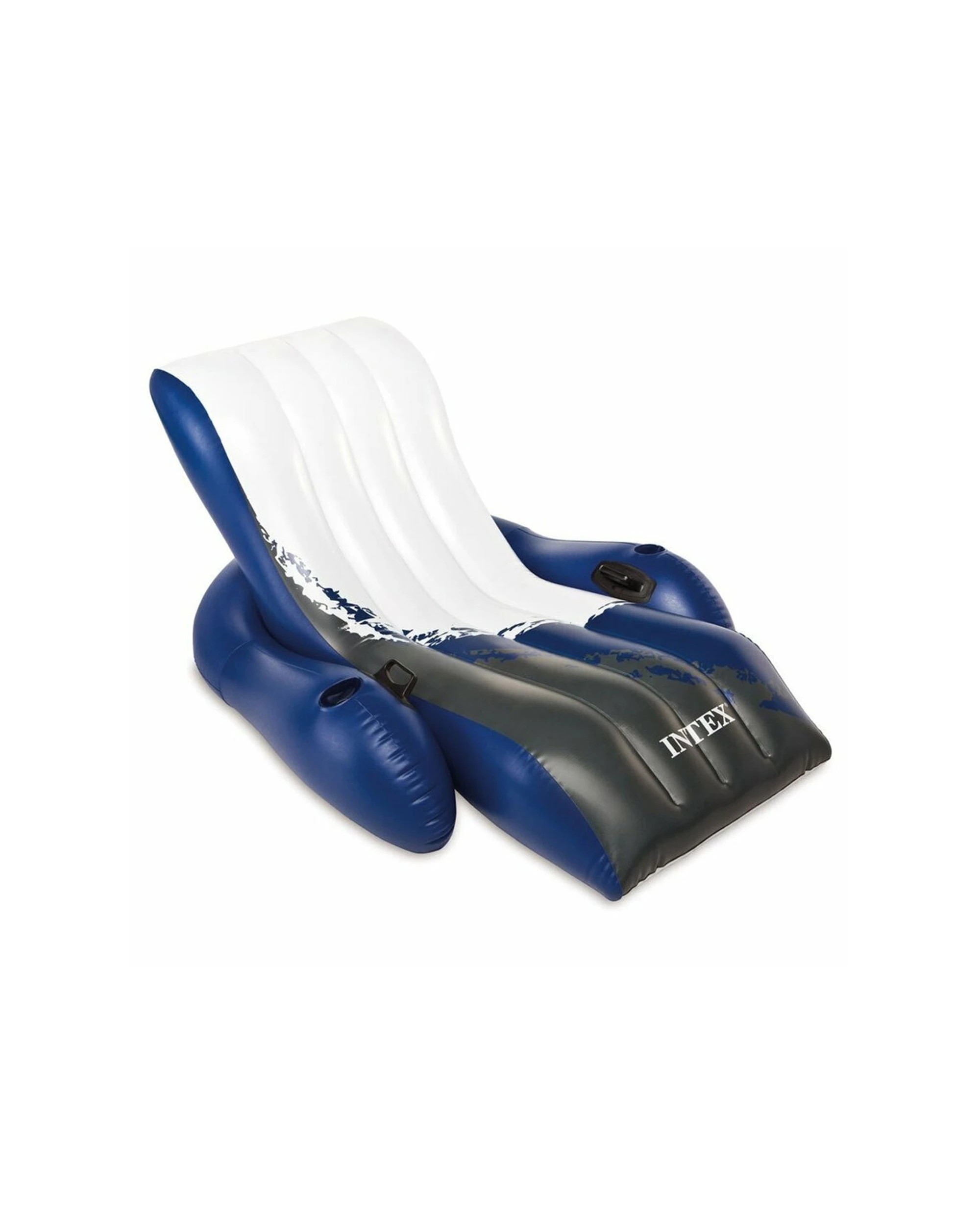 1 Intex 180cm Inflatable Floating Recliner Lounge Swimming Pool Float 15 Years Plus - Blue, 1 of 2