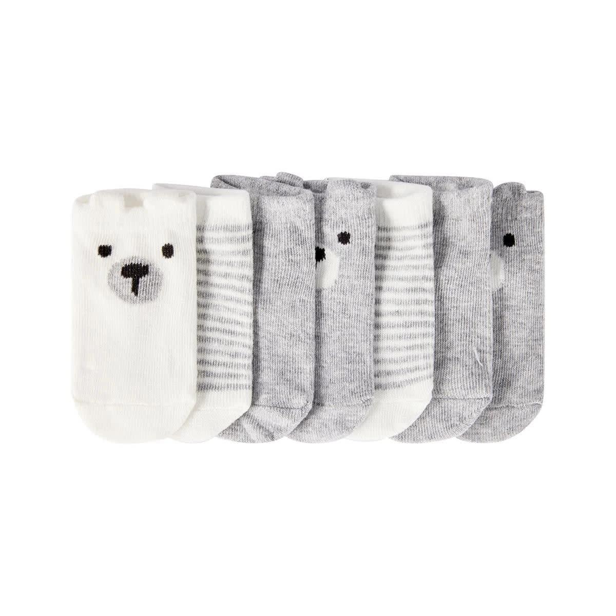 1 7 Pack Novelty Low Cut Socks Bear A, 1 of 2