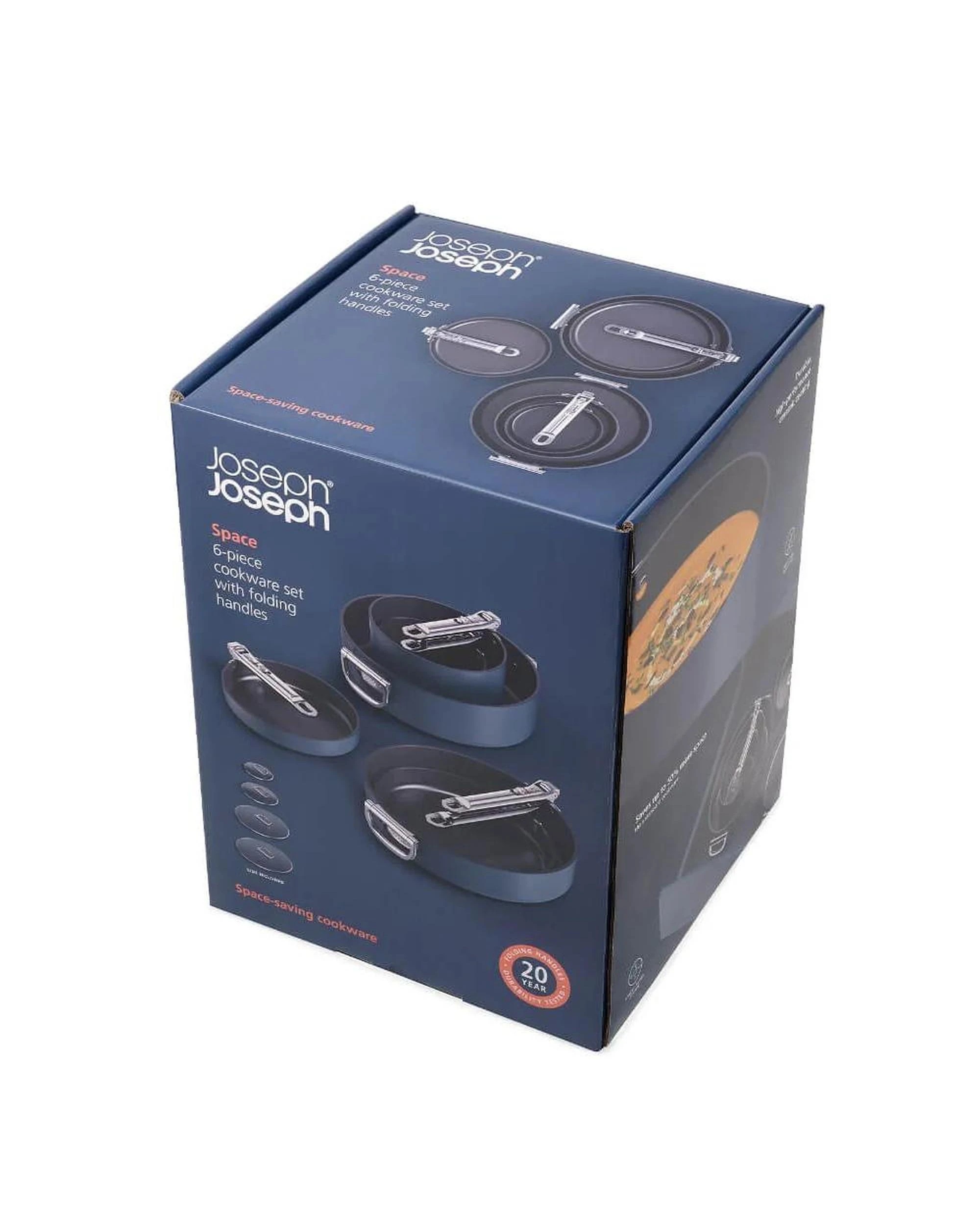 3 Joseph Joseph Space Folding Handle Nonstick 6 Piece Cookware Set  Suits Induction, 3 of 7