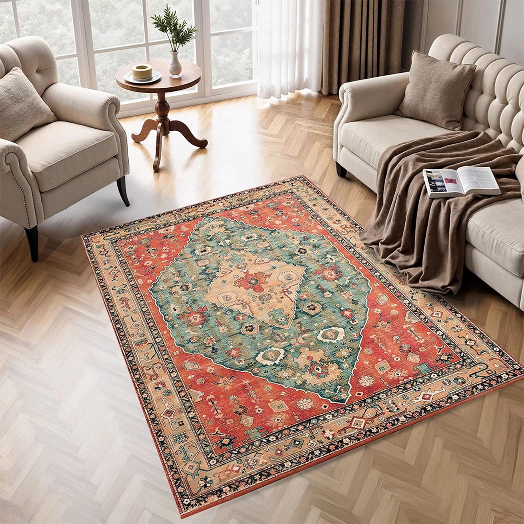 8 Marlow Large Area Rugs Boho Faux Cashmere Carpet Print, 8 of 8